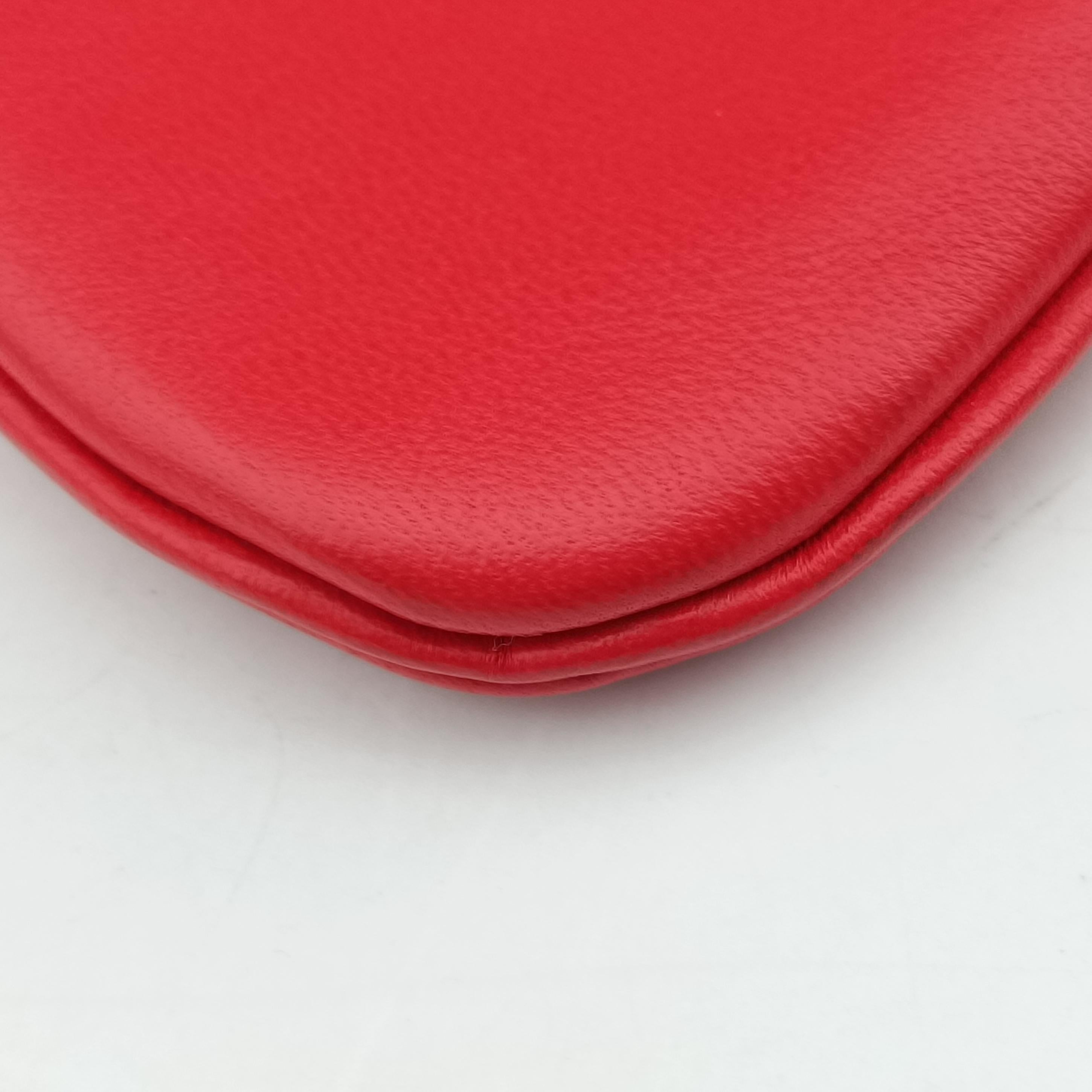 Pre-owned Hermes Sac Aline mini Red lambskin  shoulderbag | stylenewstar