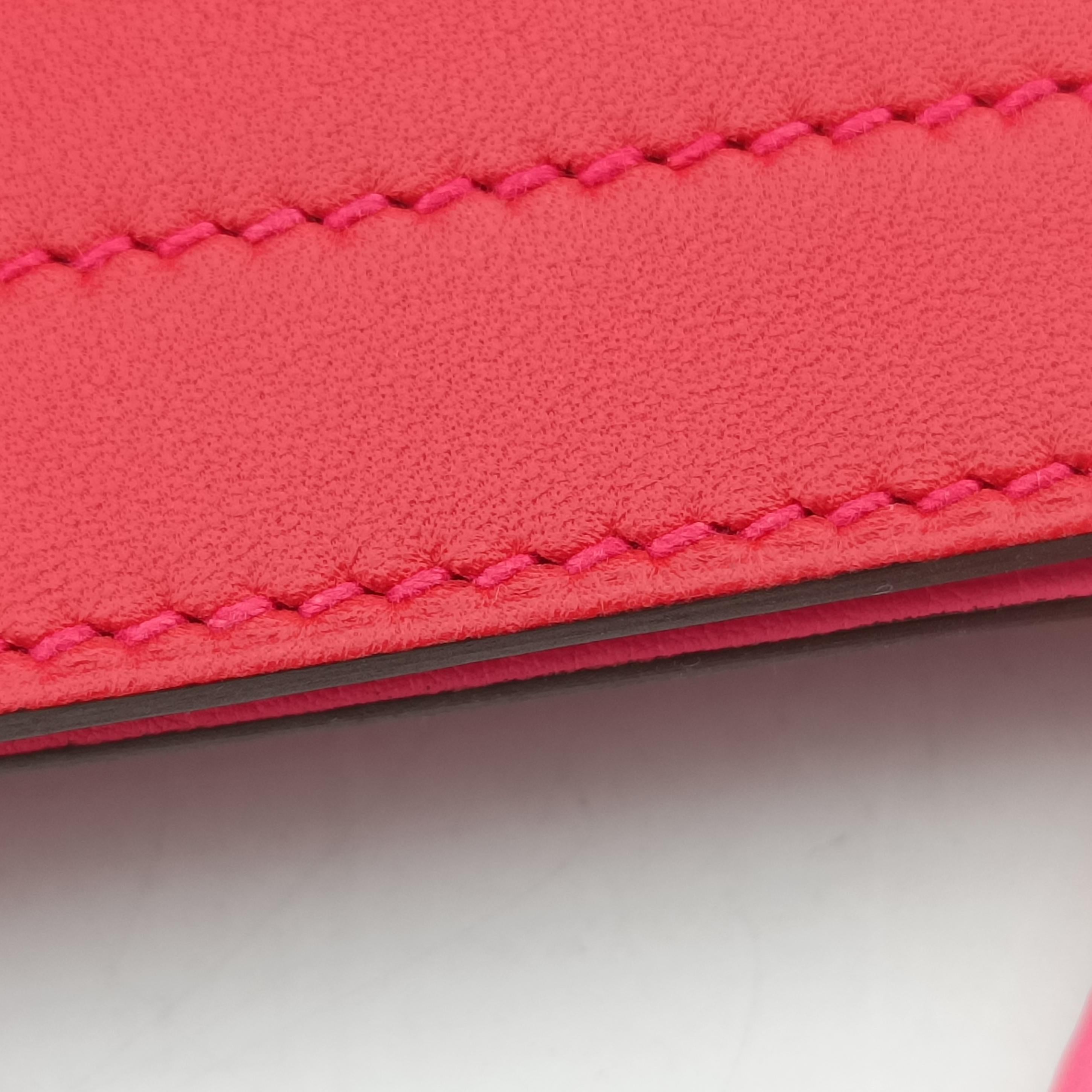 Pre-owned Hermes Sac Aline mini Red lambskin  shoulderbag | stylenewstar