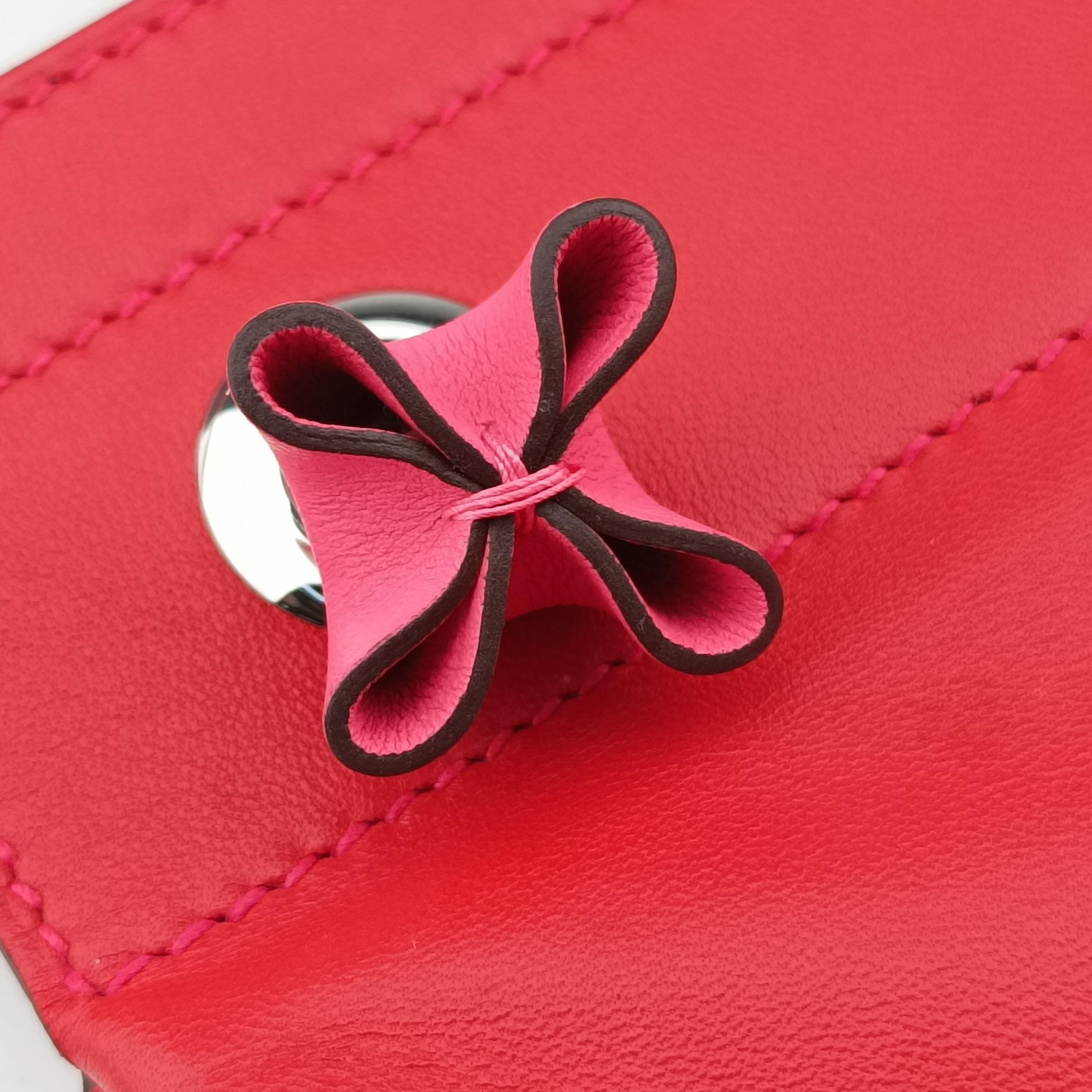 Pre-owned Hermes Sac Aline mini Red lambskin  shoulderbag | stylenewstar