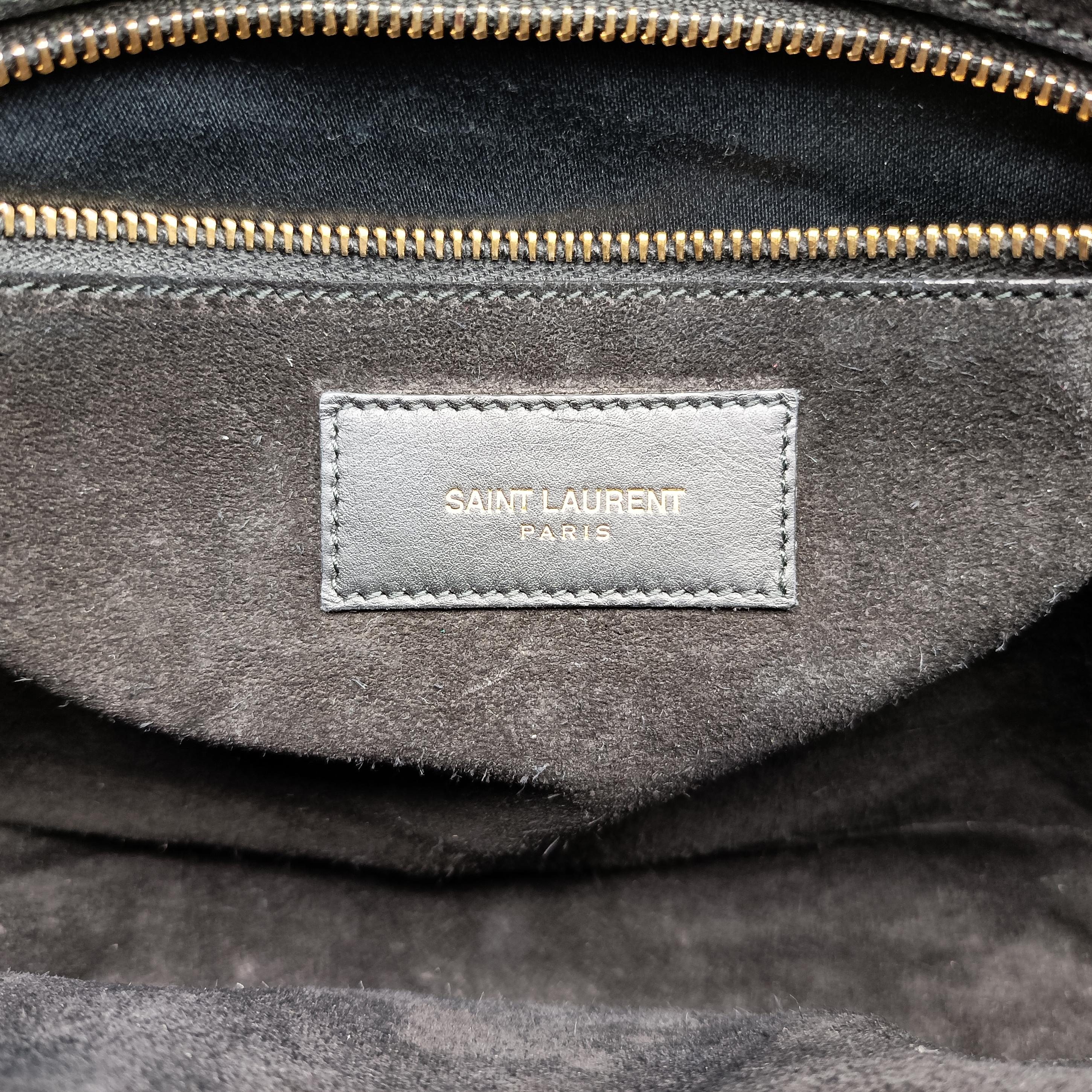 Pre-owned Yves Saint Laurent Y Ligne Black Leather 311214 shoulderbag | stylenewstar