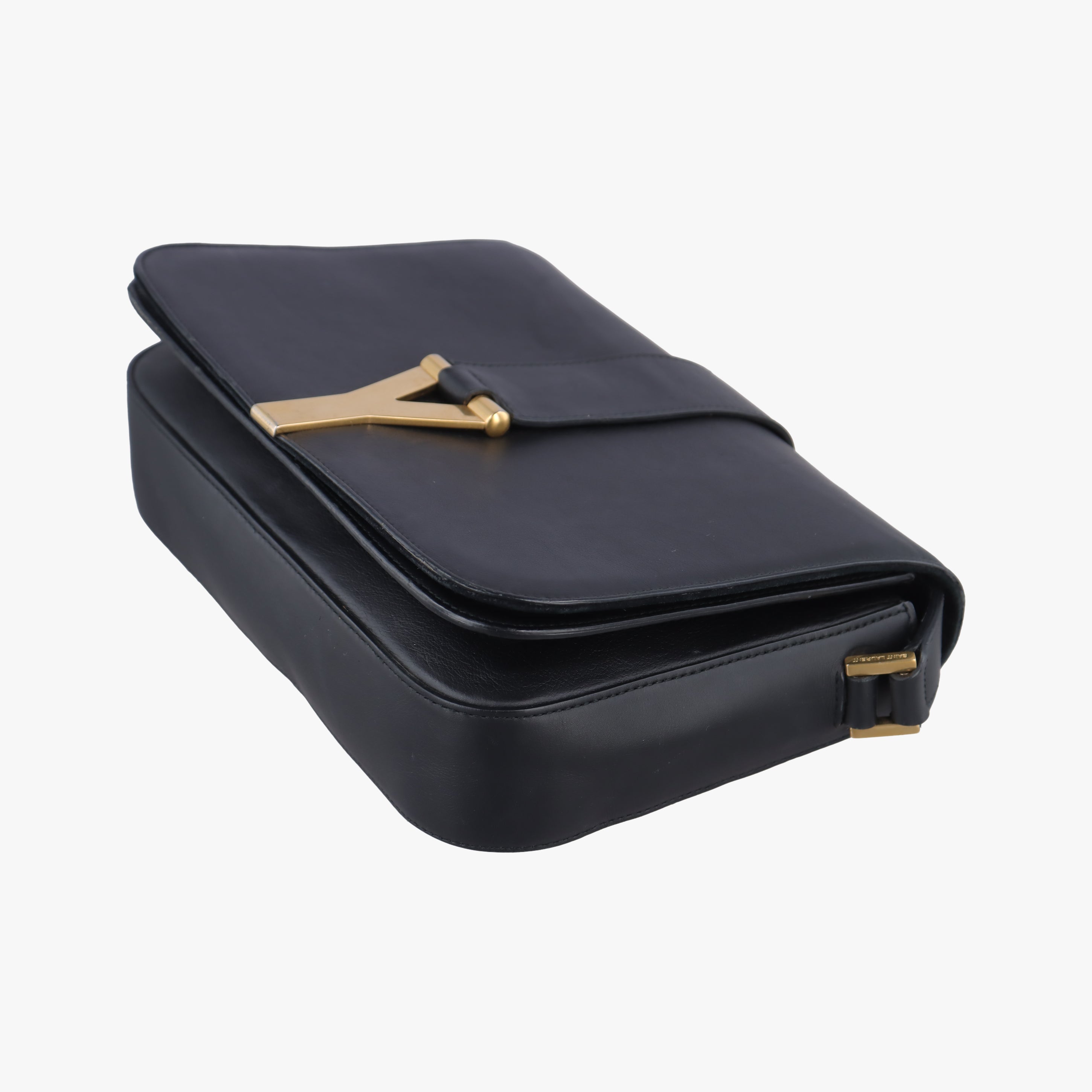 Pre-owned Yves Saint Laurent Y Ligne Black Leather 311214 shoulderbag | stylenewstar