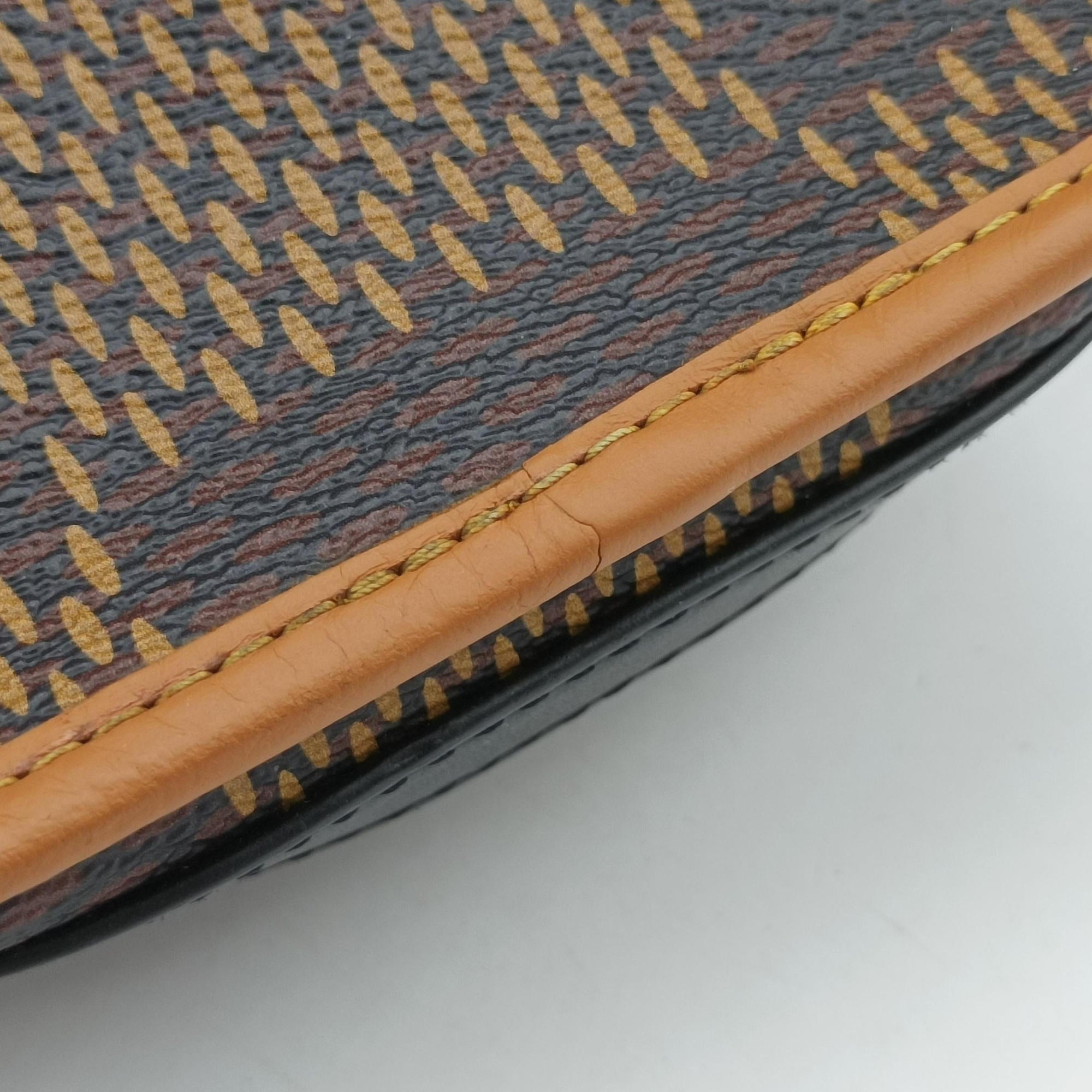 Pre-owned Louis Vuitton Nigo Nano Amazone Messenger Brown×Ebene Monogram Canvas×Damier Giant N40357 shoulderbag | stylenewstar
