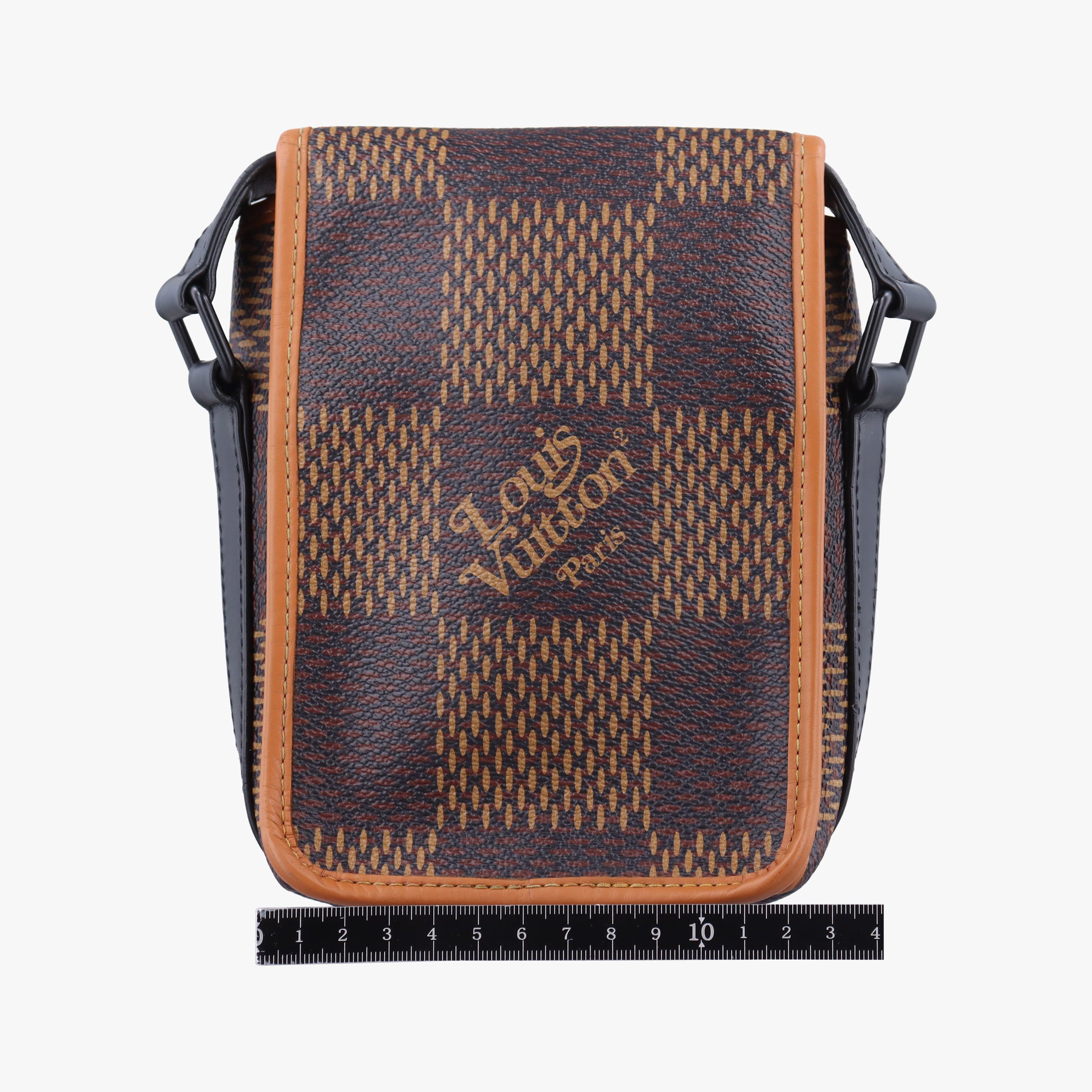 Pre-owned Louis Vuitton Nigo Nano Amazone Messenger Brown×Ebene Monogram Canvas×Damier Giant N40357 shoulderbag | stylenewstar