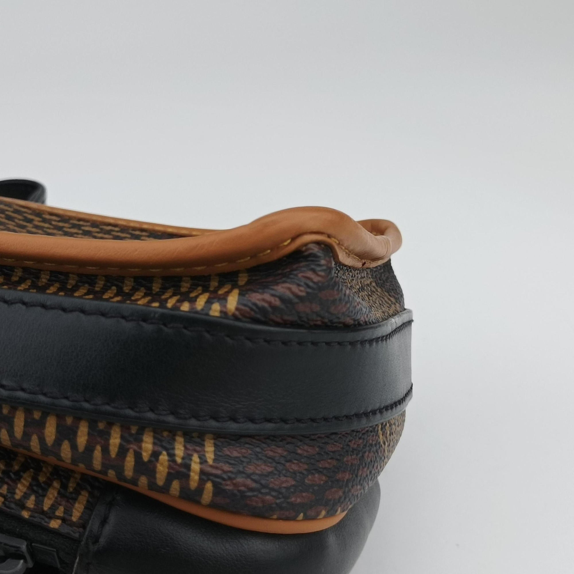 Pre-owned Louis Vuitton Nigo Nano Amazone Messenger Brown×Ebene Monogram Canvas×Damier Giant N40357 shoulderbag | stylenewstar