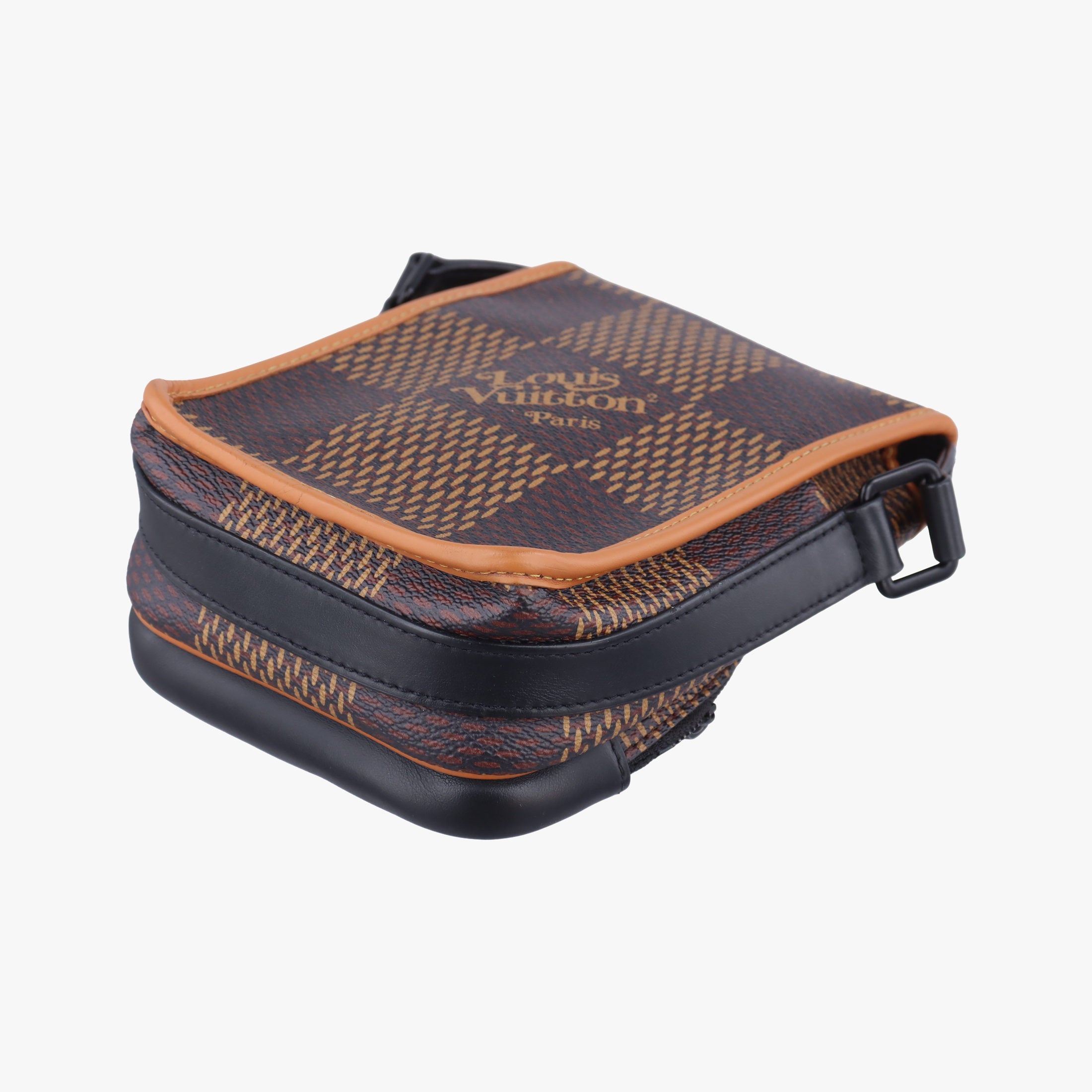 Pre-owned Louis Vuitton Nigo Nano Amazone Messenger Brown×Ebene Monogram Canvas×Damier Giant N40357 shoulderbag | stylenewstar