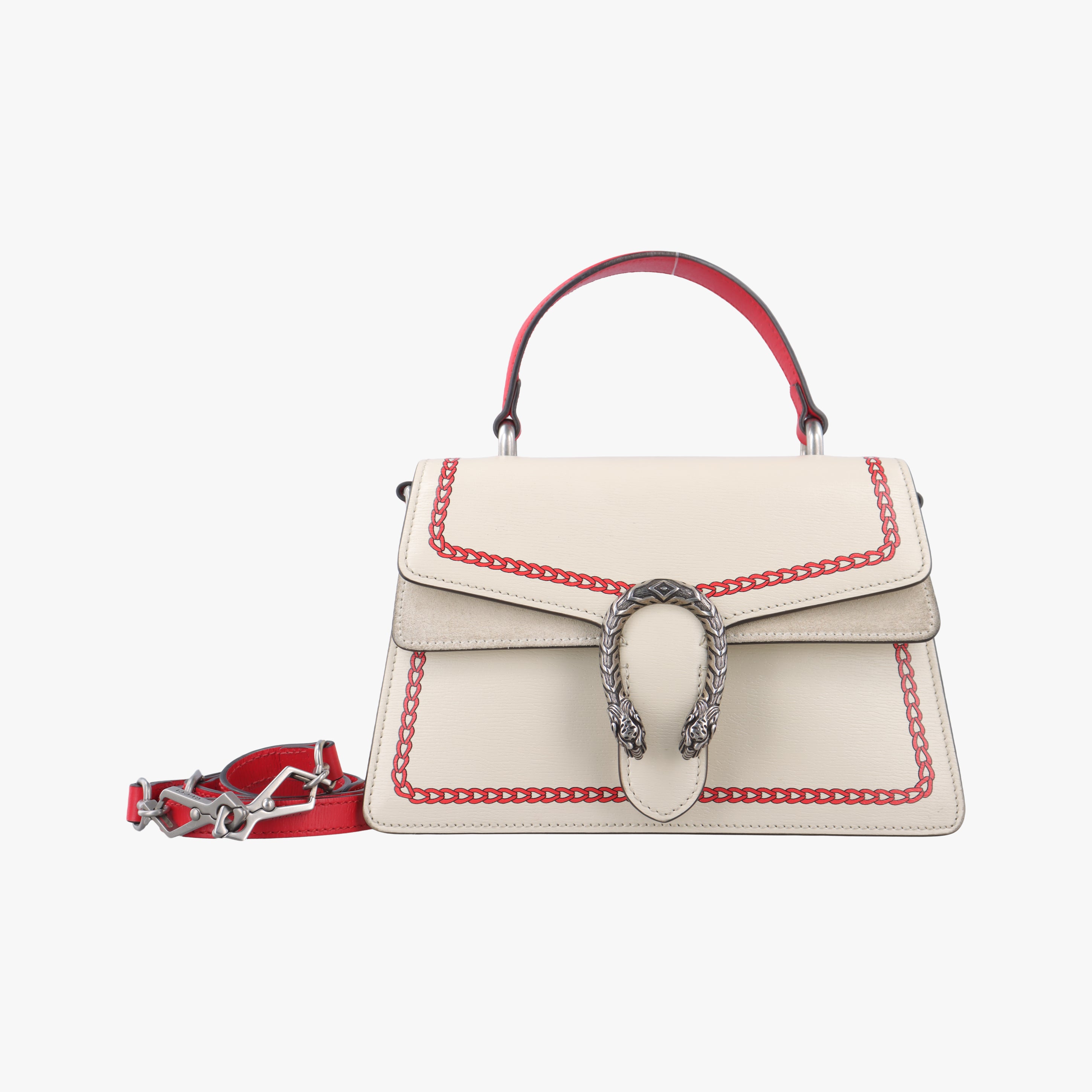 Pre-owned Gucci Dionysus White Leather 739496 shoulderbag | stylenewstar