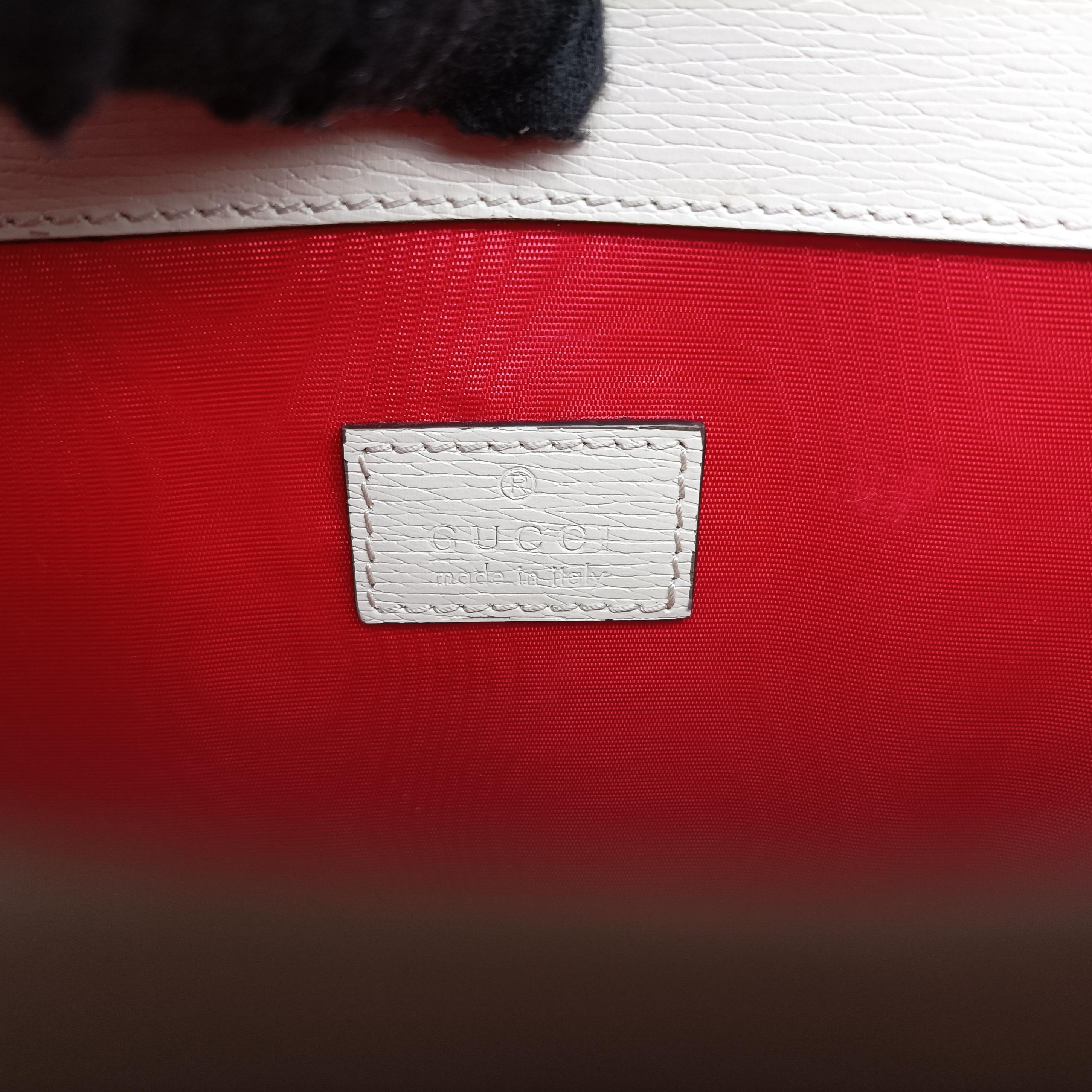 Pre-owned Gucci Dionysus White Leather 739496 shoulderbag | stylenewstar