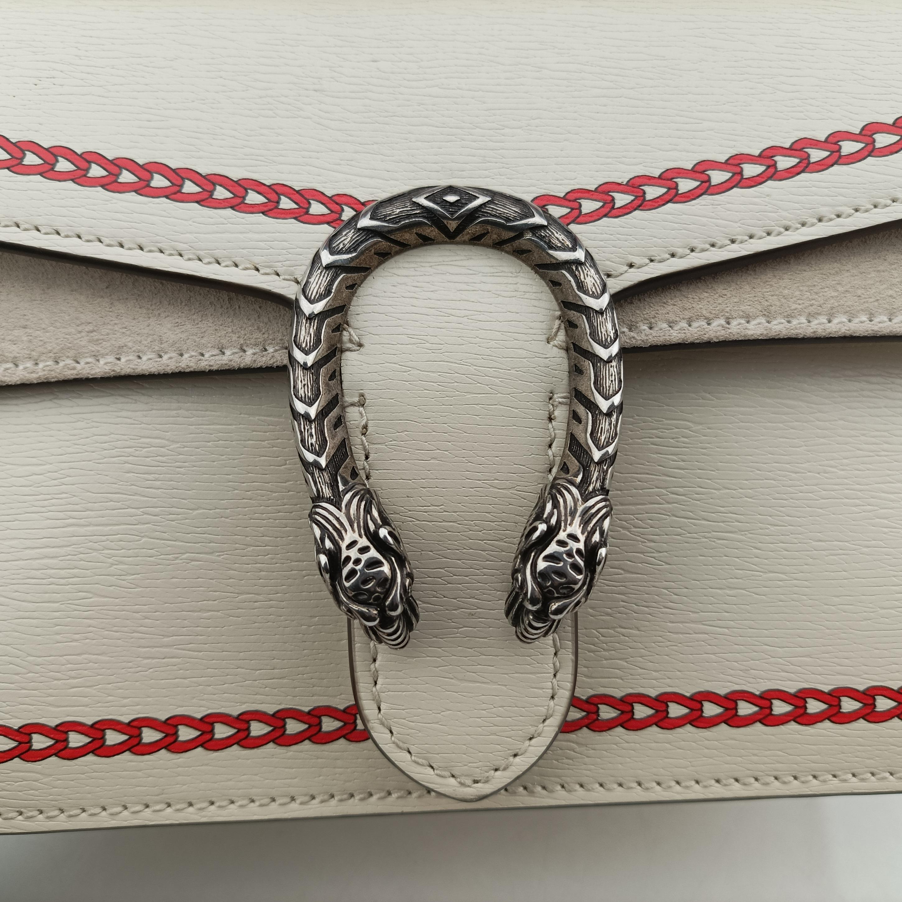 Pre-owned Gucci Dionysus White Leather 739496 shoulderbag | stylenewstar