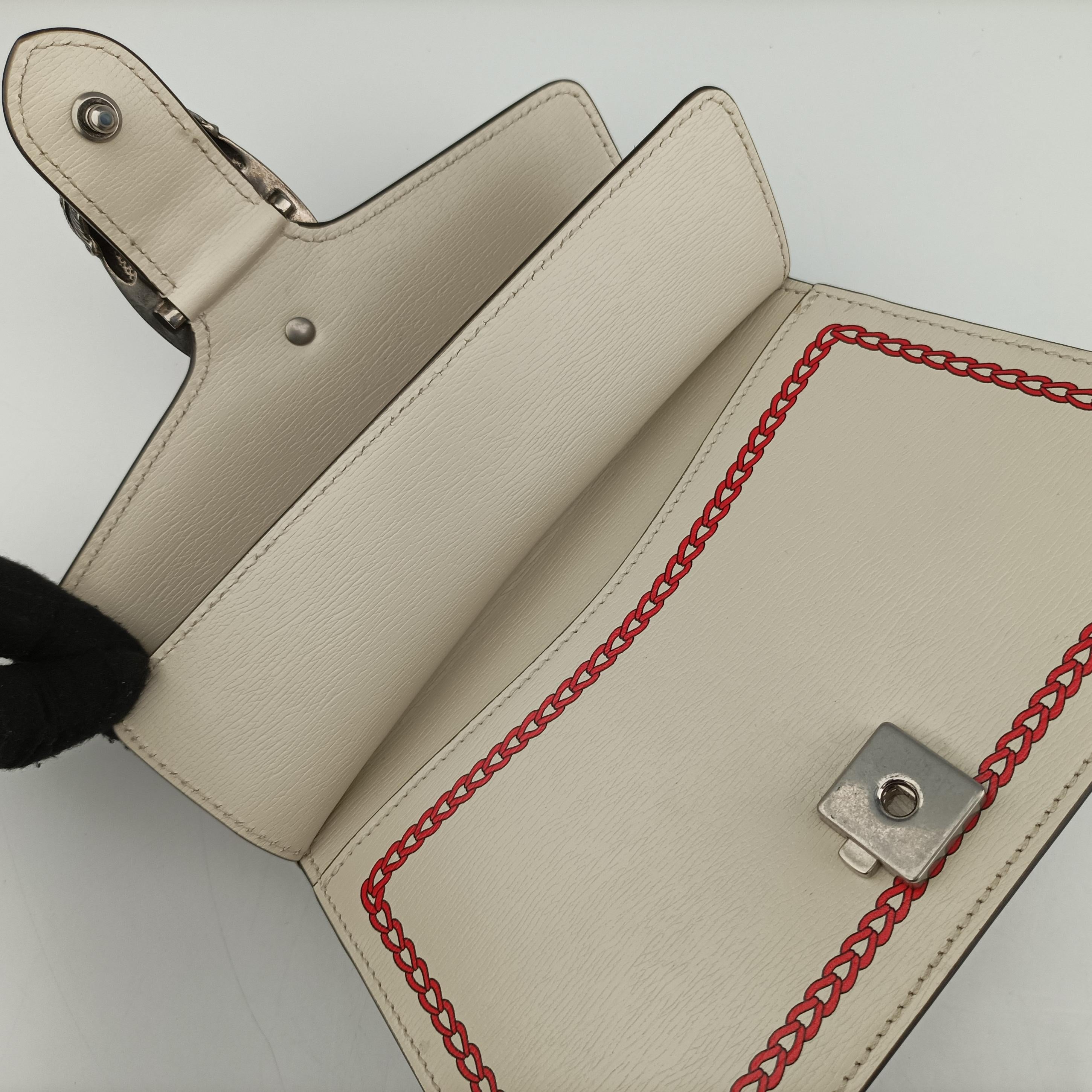 Pre-owned Gucci Dionysus White Leather 739496 shoulderbag | stylenewstar