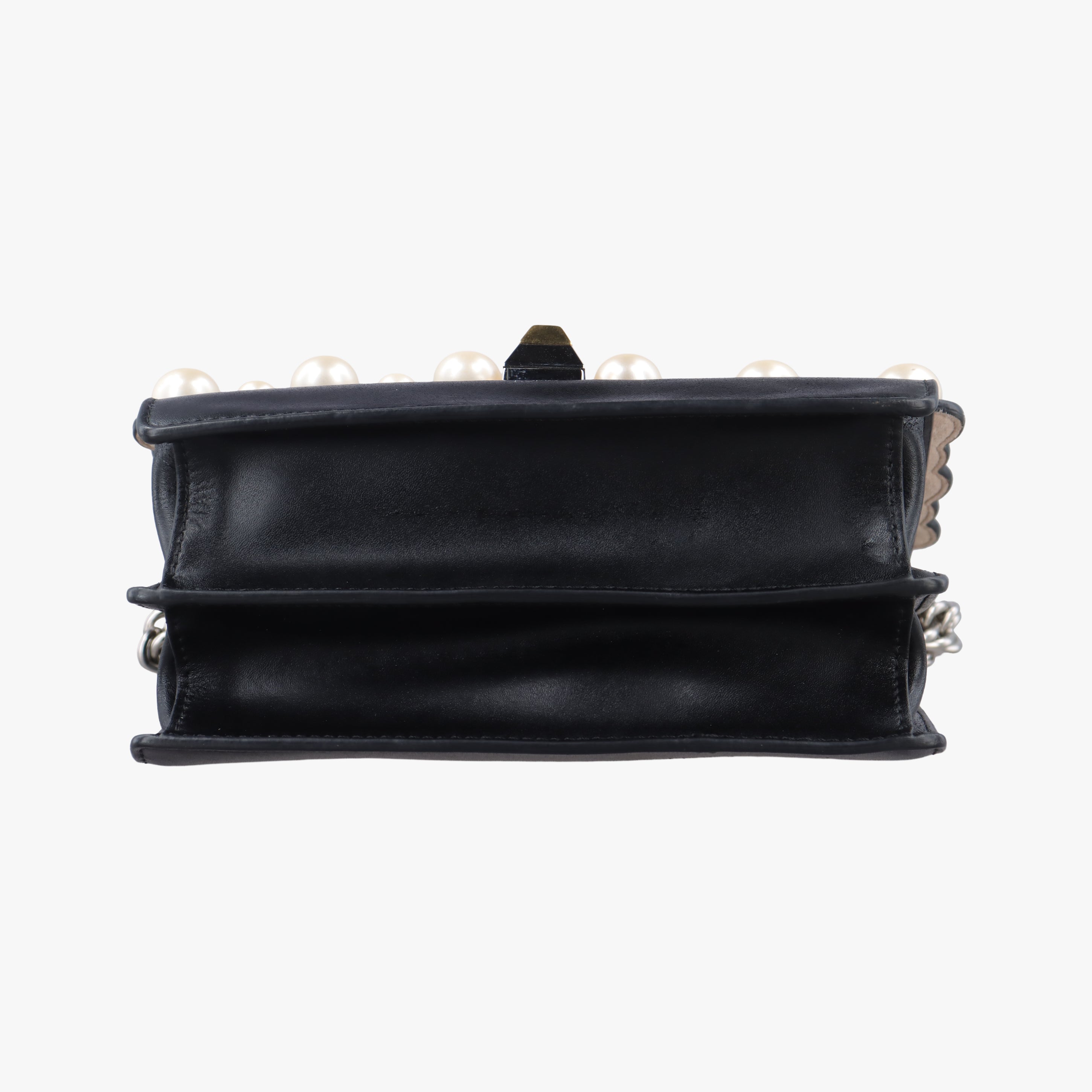 Pre-owned Fendi studded Kan I Black Leather 8M0381 shoulderbag | stylenewstar