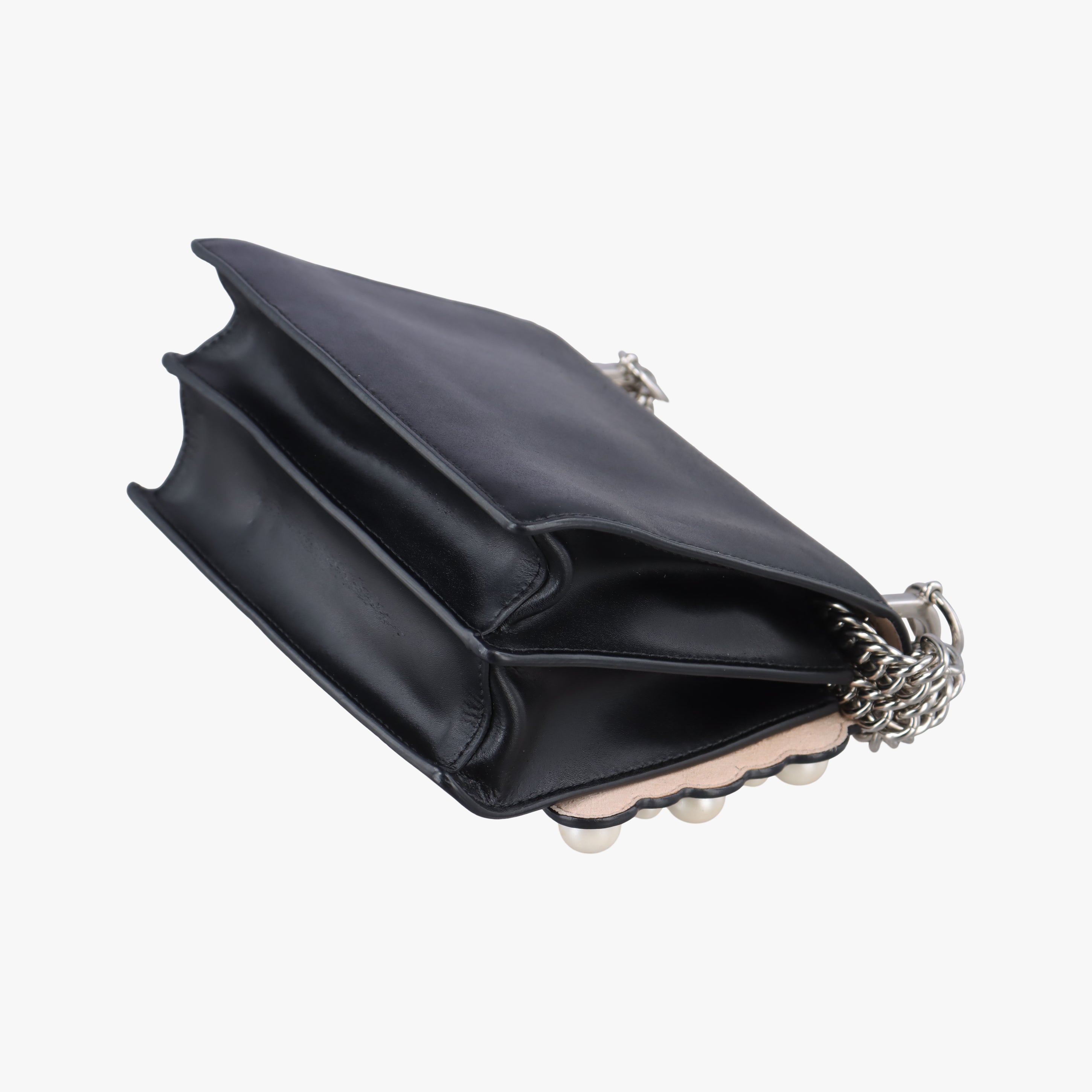 Pre-owned Fendi studded Kan I Black Leather 8M0381 shoulderbag | stylenewstar