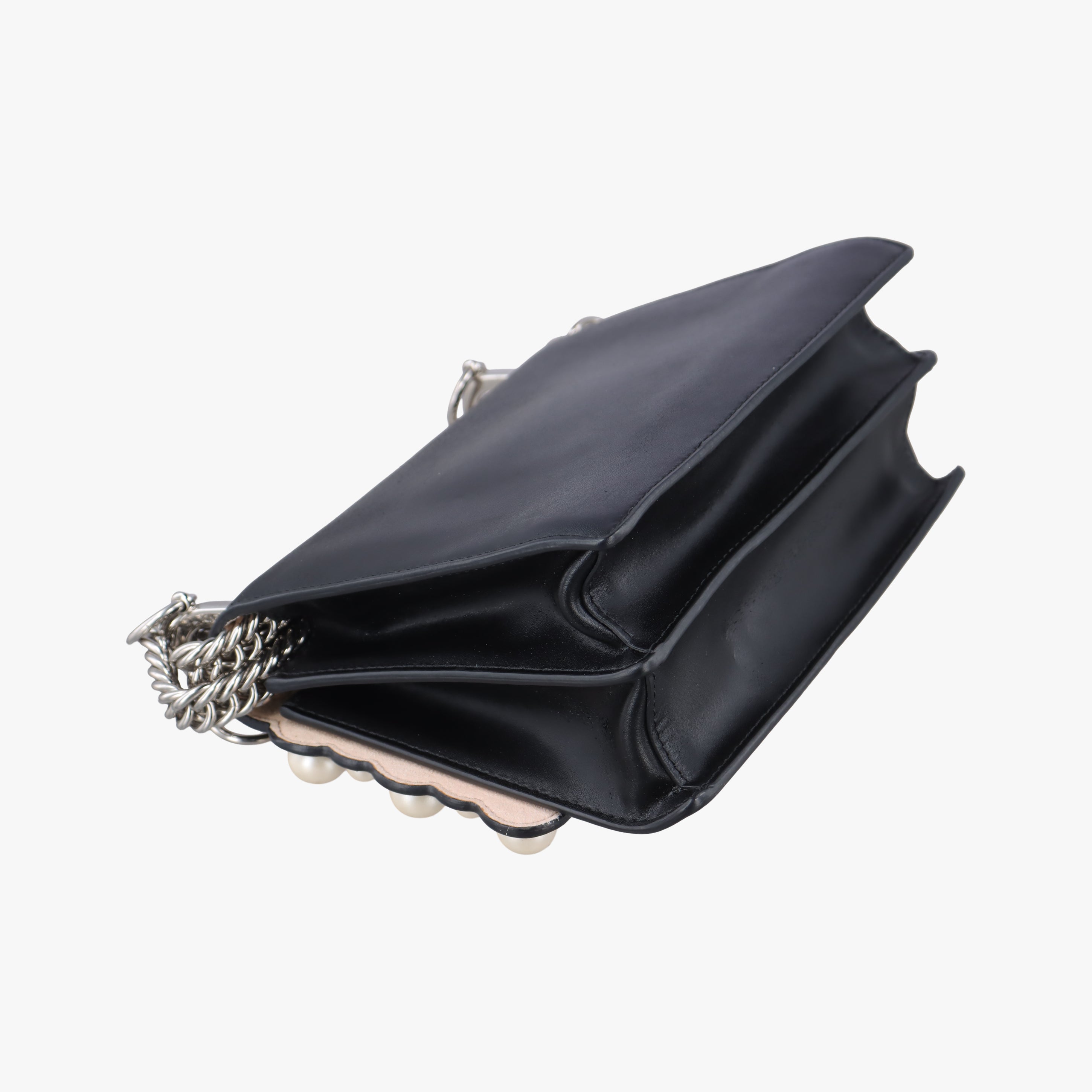 Pre-owned Fendi studded Kan I Black Leather 8M0381 shoulderbag | stylenewstar
