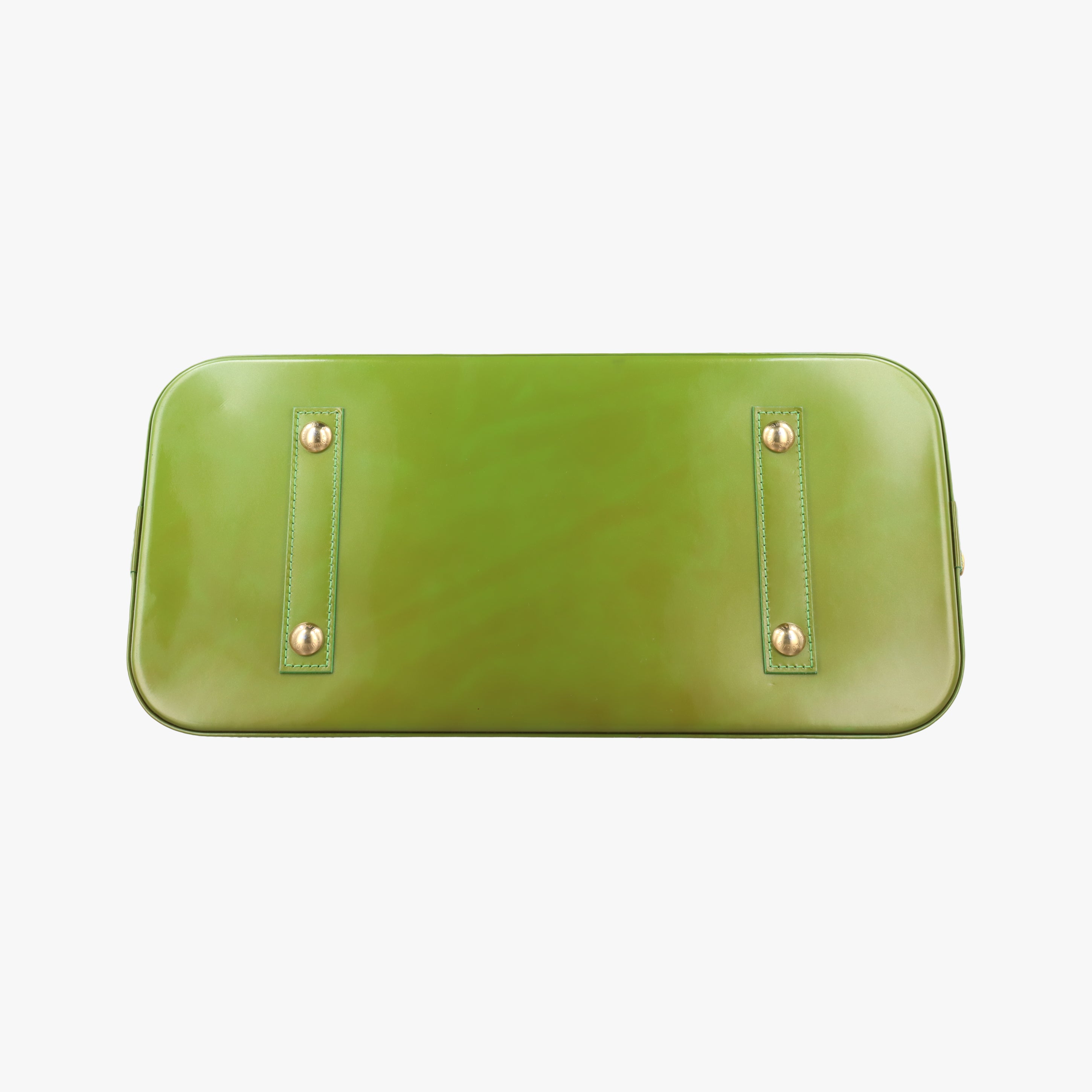 Pre-owned Louis Vuitton Alma GM green Vernis  handbag | stylenewstar