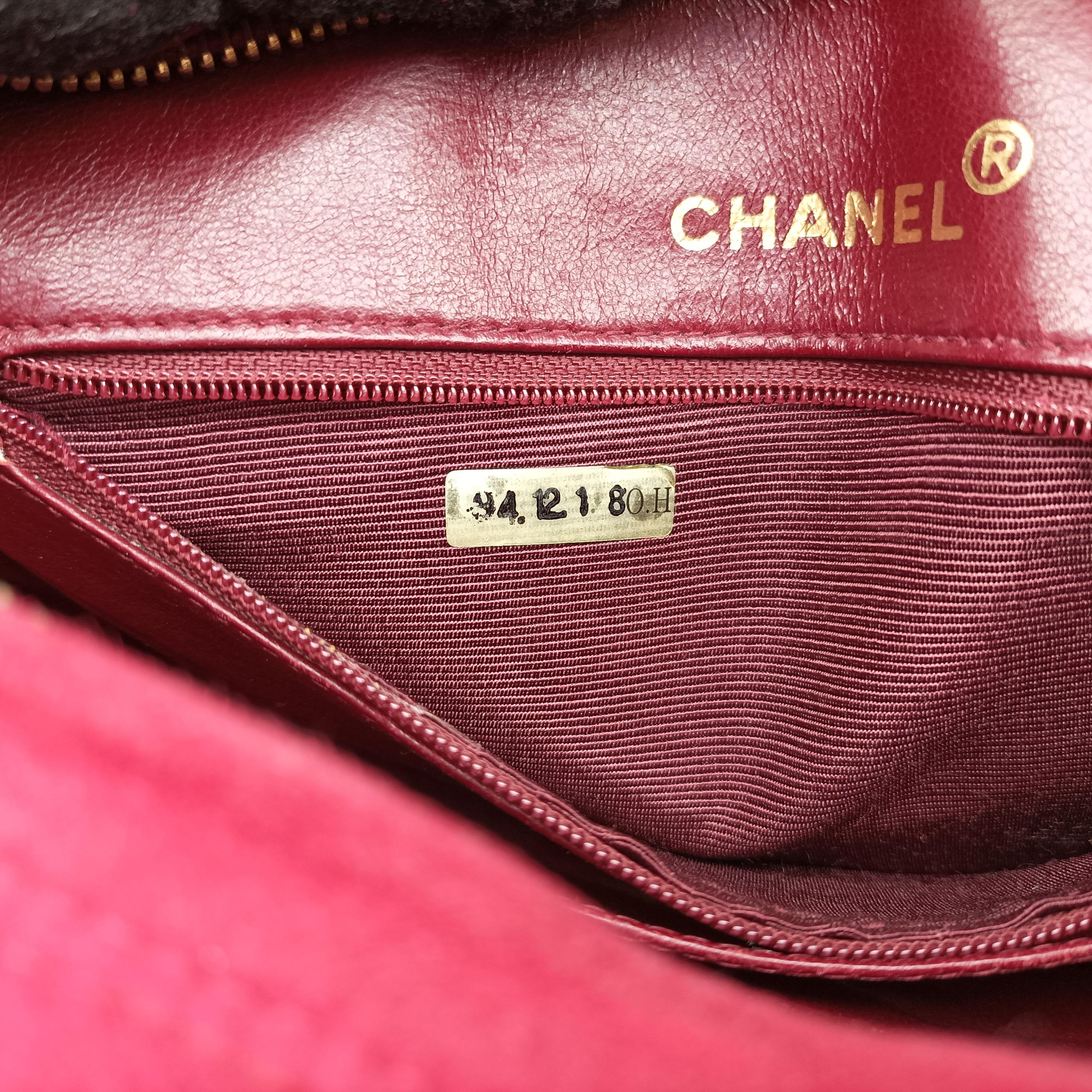 Pre-owned Chanel Vintage Front Pocket Camera Red suede  shoulderbag | stylenewstar