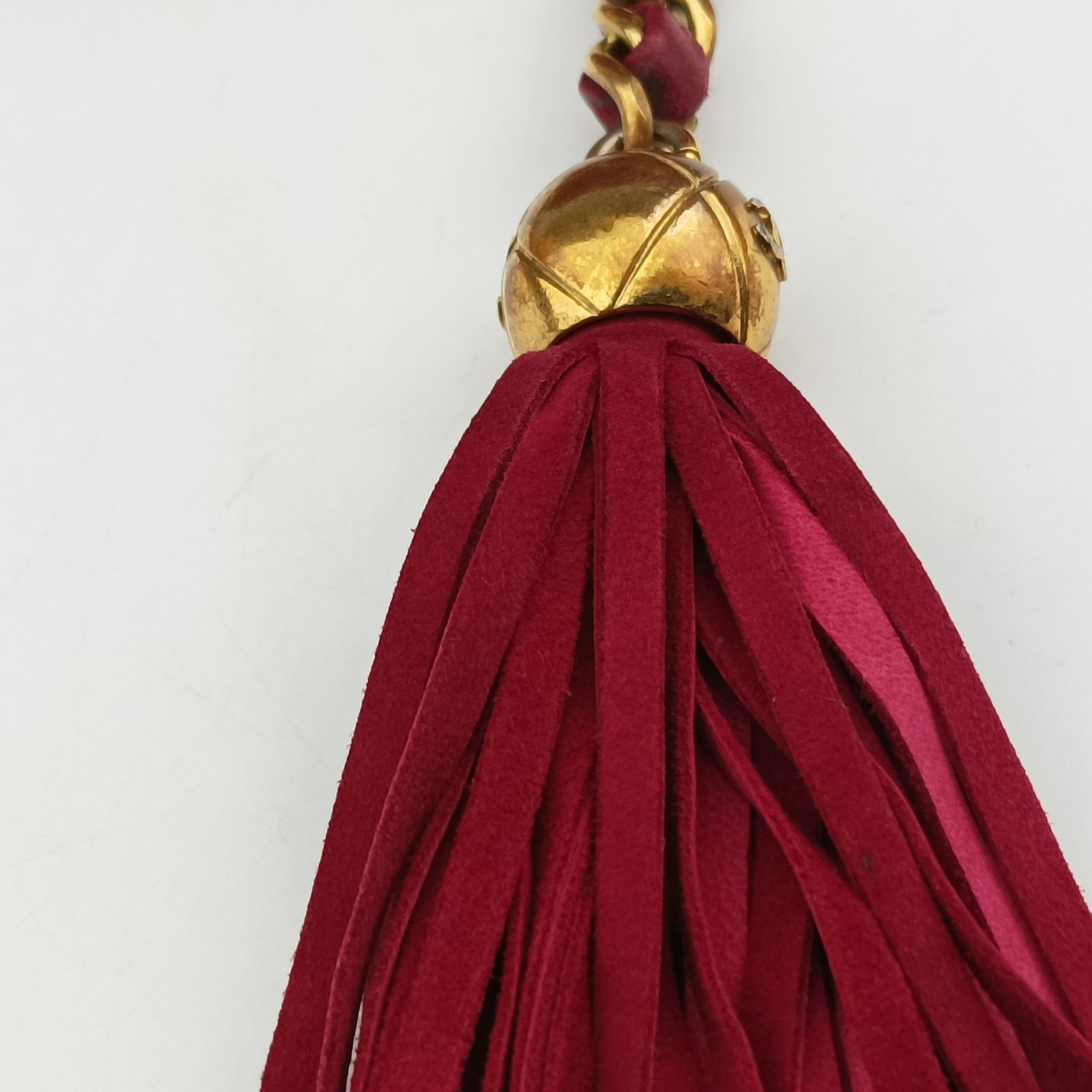 Pre-owned Chanel Vintage Front Pocket Camera Red suede  shoulderbag | stylenewstar