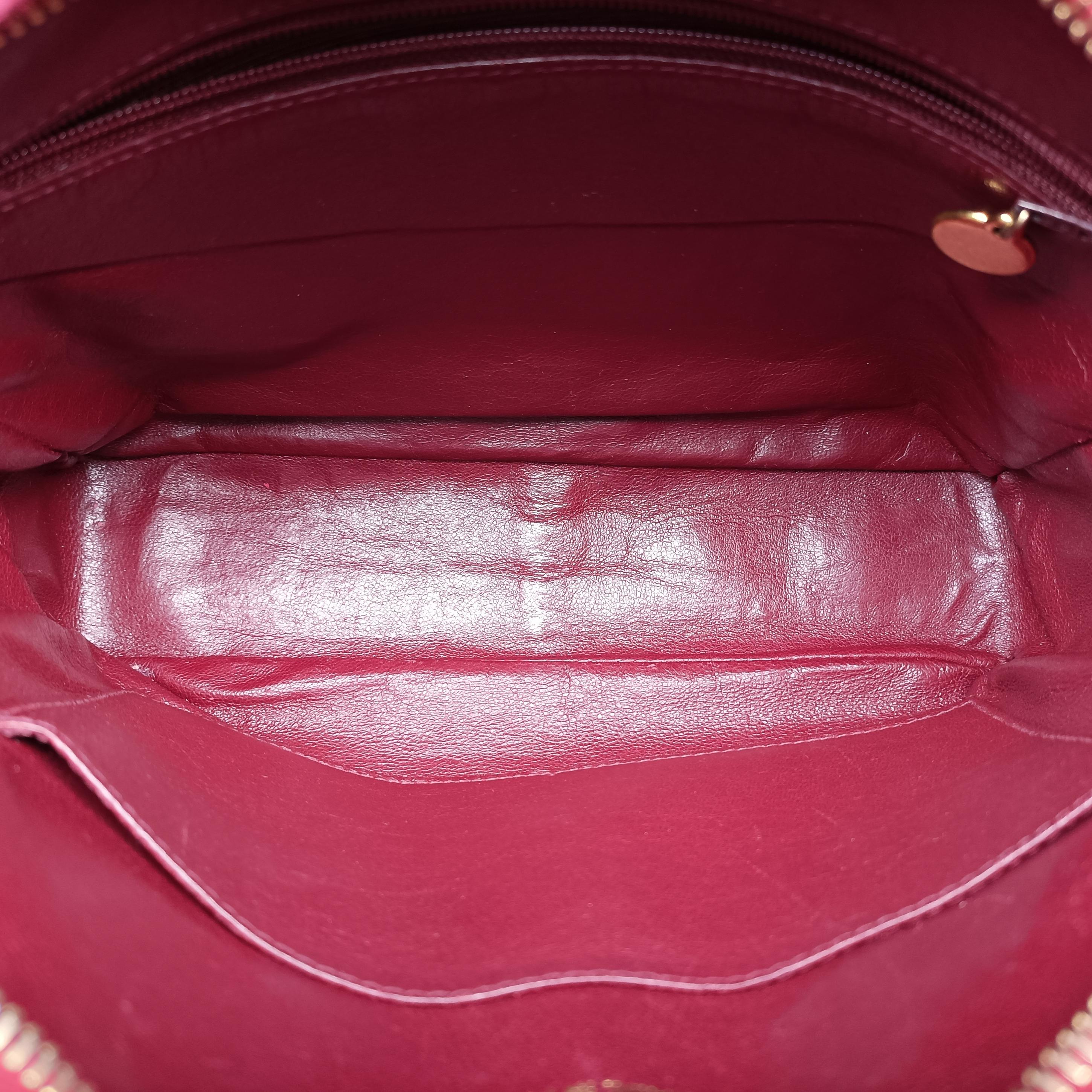 Pre-owned Chanel Vintage Front Pocket Camera Red suede  shoulderbag | stylenewstar
