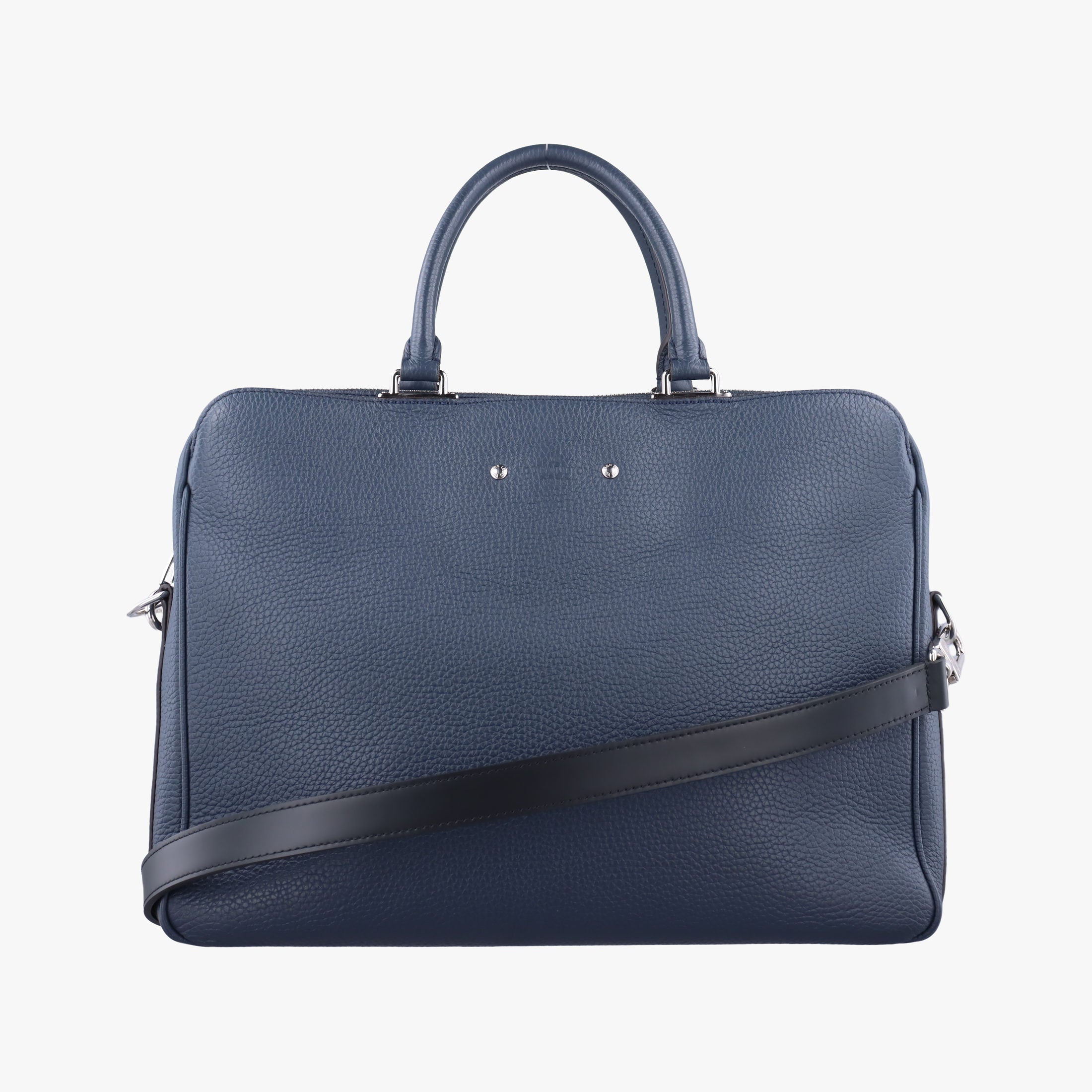Pre-owned Louis Vuitton Armand Briefcase MM NAVY Taurillon leather M54380 shoulderbag | stylenewstar