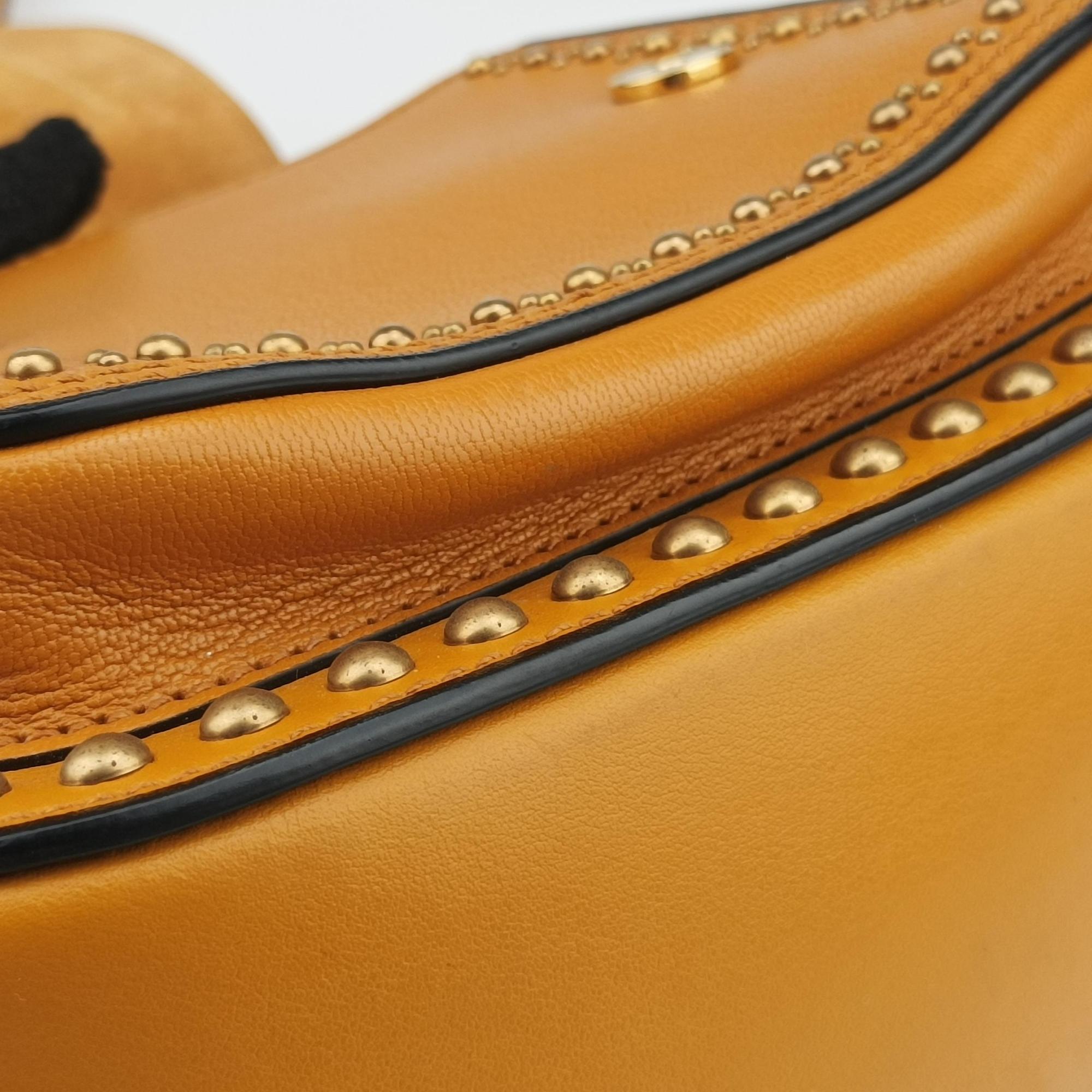 Pre-owned Miu Miu Miu Lady Yellow×multicolor Leather  shoulderbag | stylenewstar