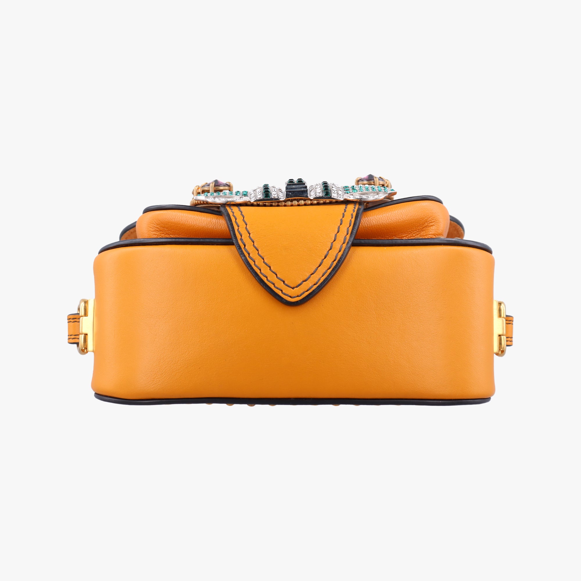Pre-owned Miu Miu Miu Lady Yellow×multicolor Leather  shoulderbag | stylenewstar