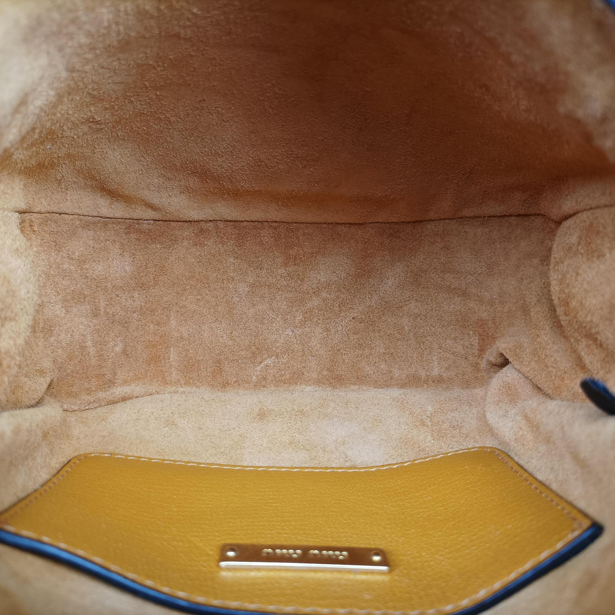 Pre-owned Miu Miu Miu Lady Yellow×multicolor Leather  shoulderbag | stylenewstar