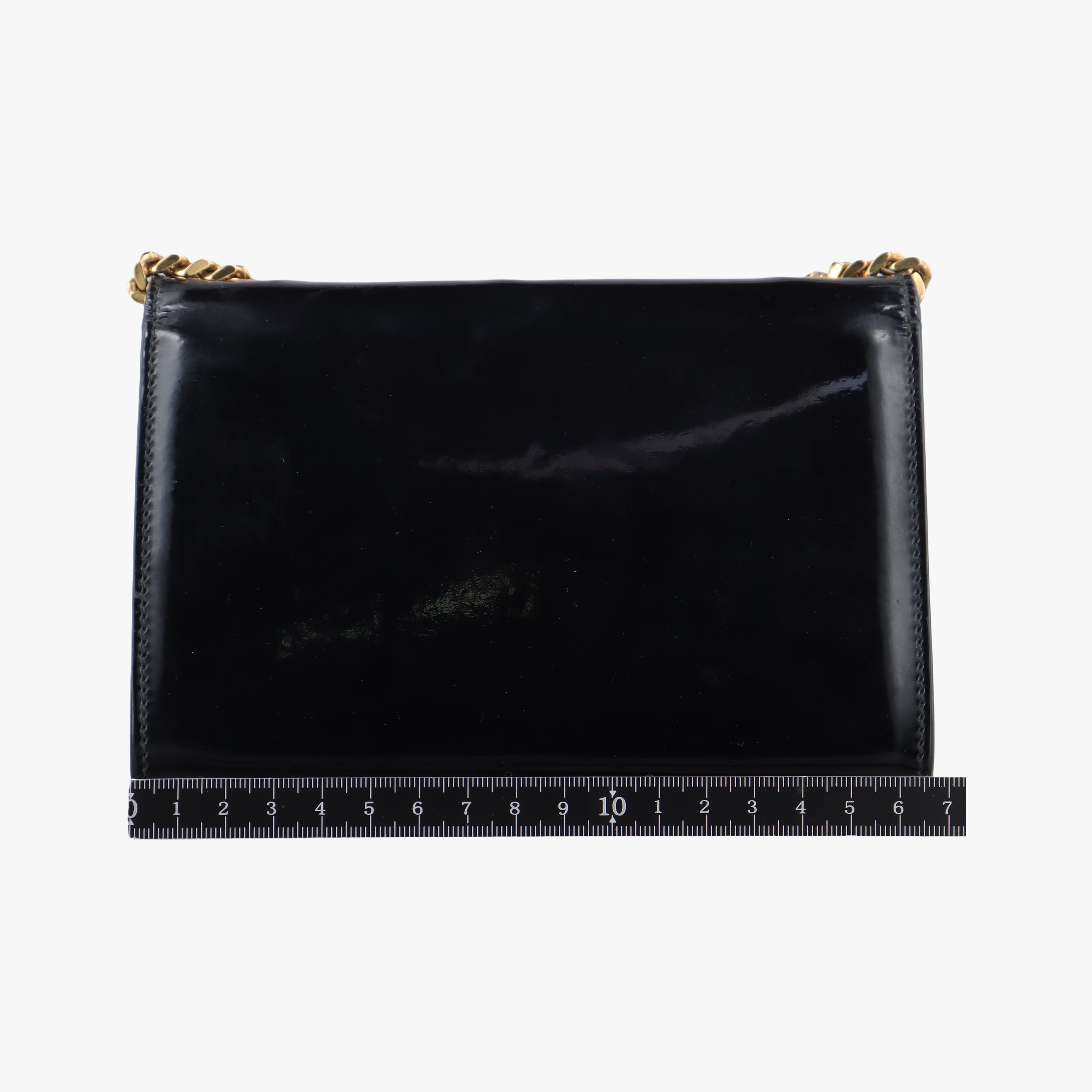 Secondhand Yves Saint Laurent KATE Black Enamel 354121 shoulderbag | stylenewstar