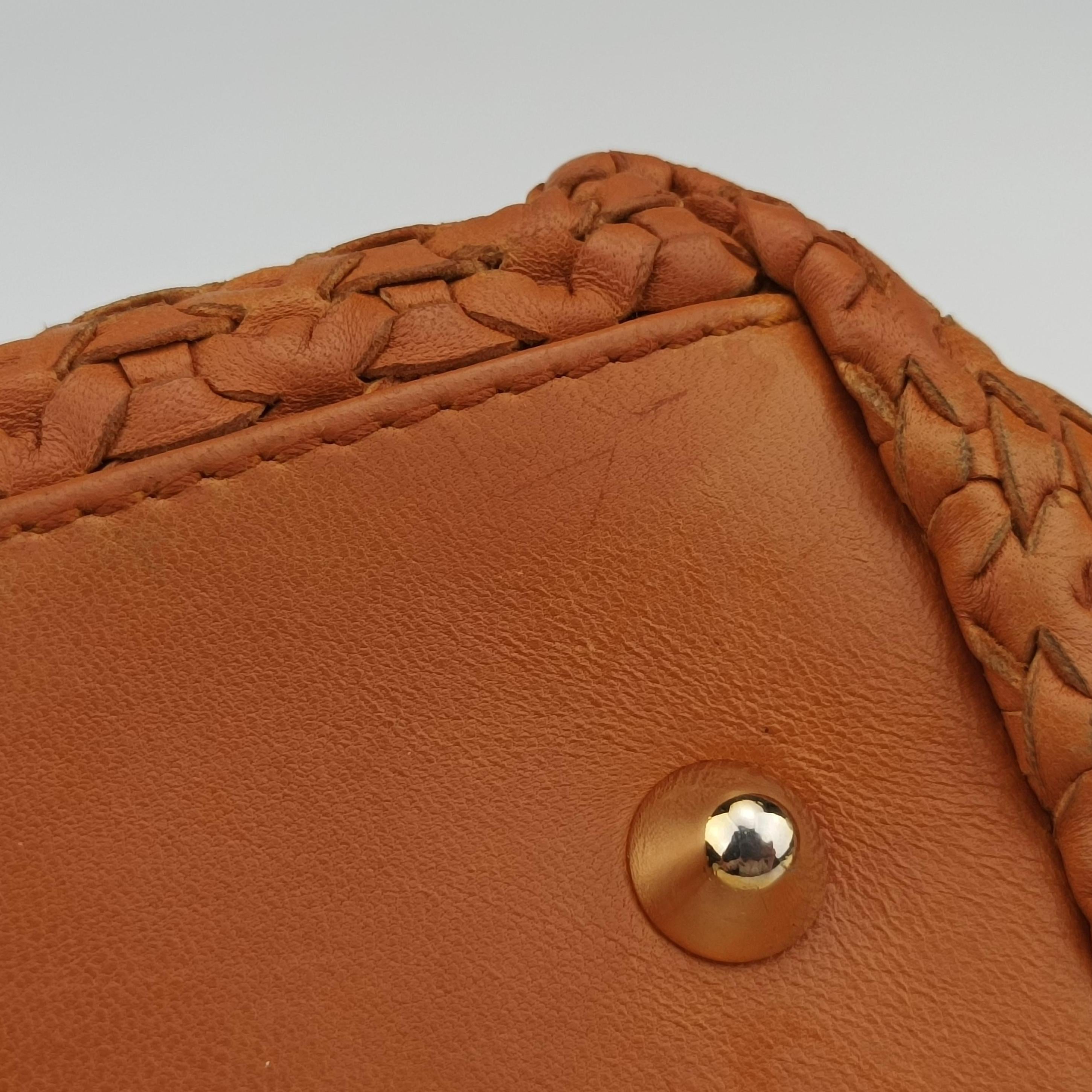 Pre-owned Christian Dior Soft Lady Dior orange lambskin  handbag | stylenewstar