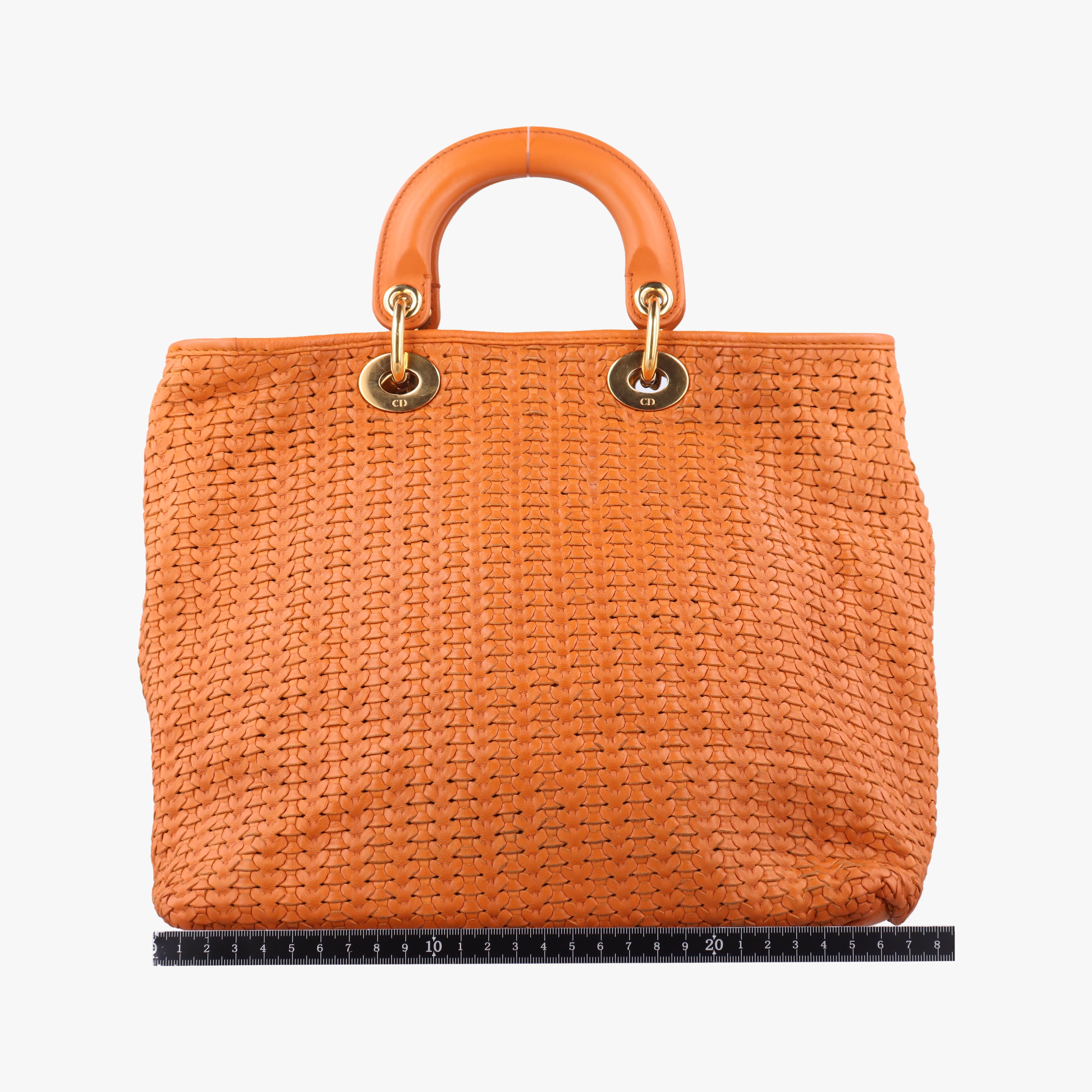 Pre-owned Christian Dior Soft Lady Dior orange lambskin  handbag | stylenewstar