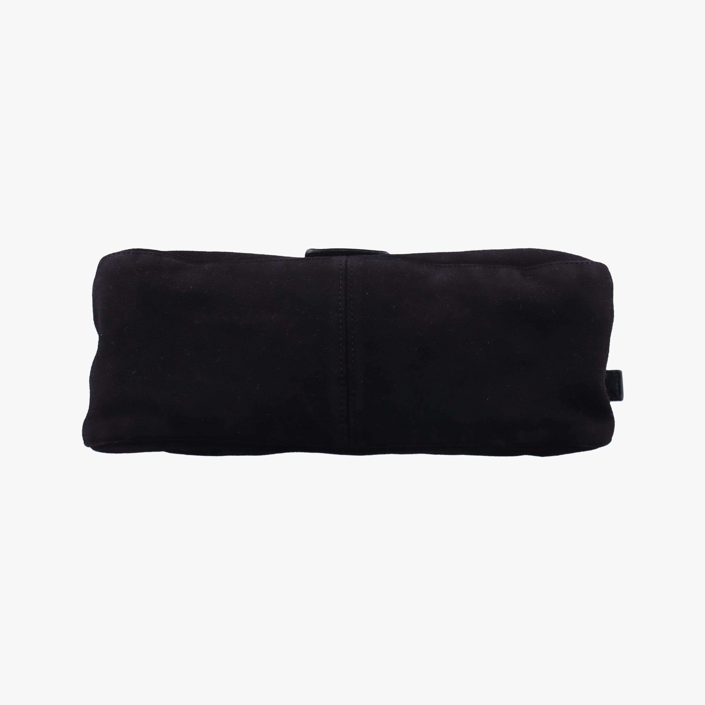 Pre-owned Fendi Mamma Baguette Black suede  shoulderbag | stylenewstar