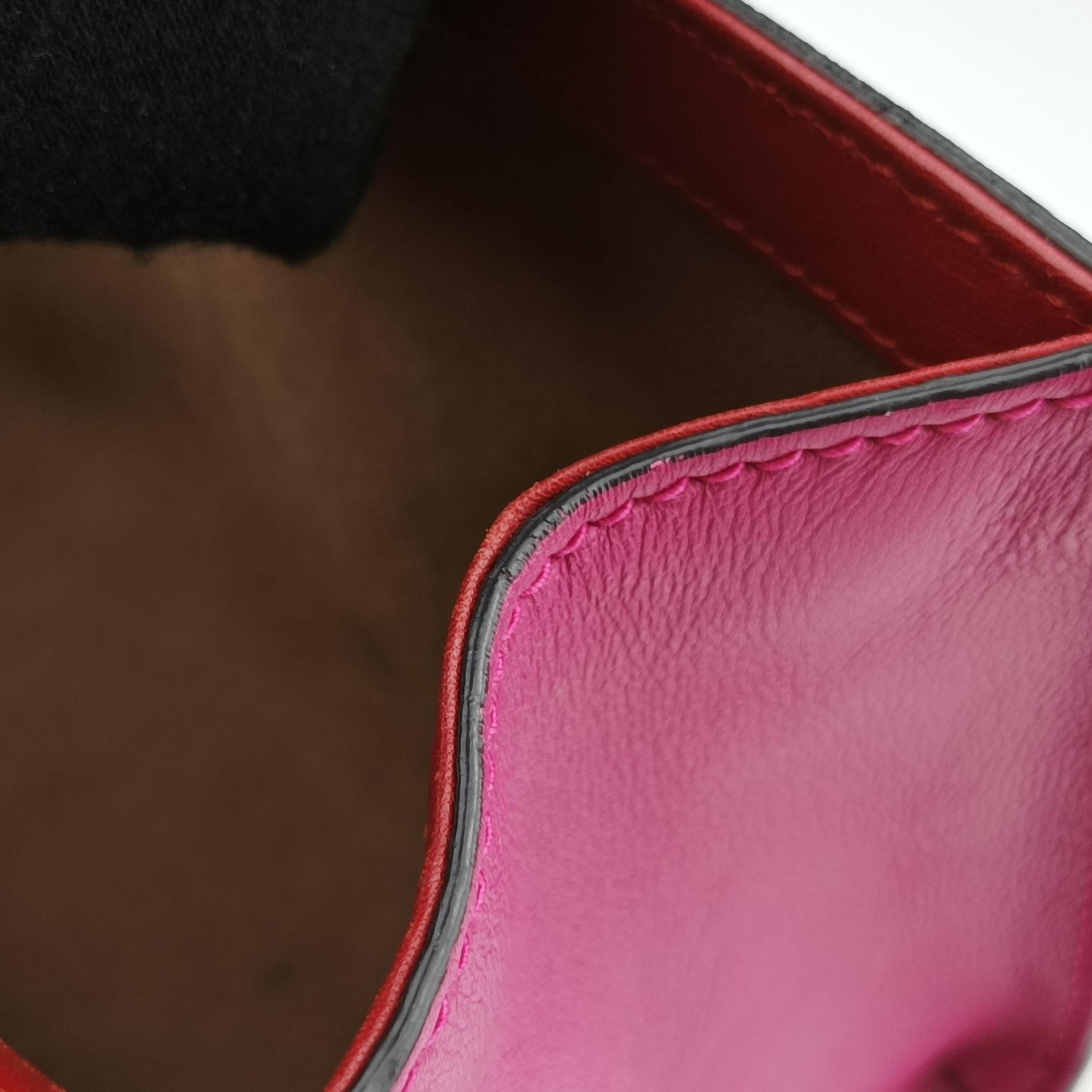 Pre-owned Gucci Padlock beige×red×pink PVC coated canvas×Leather 409487 shoulderbag | stylenewstar