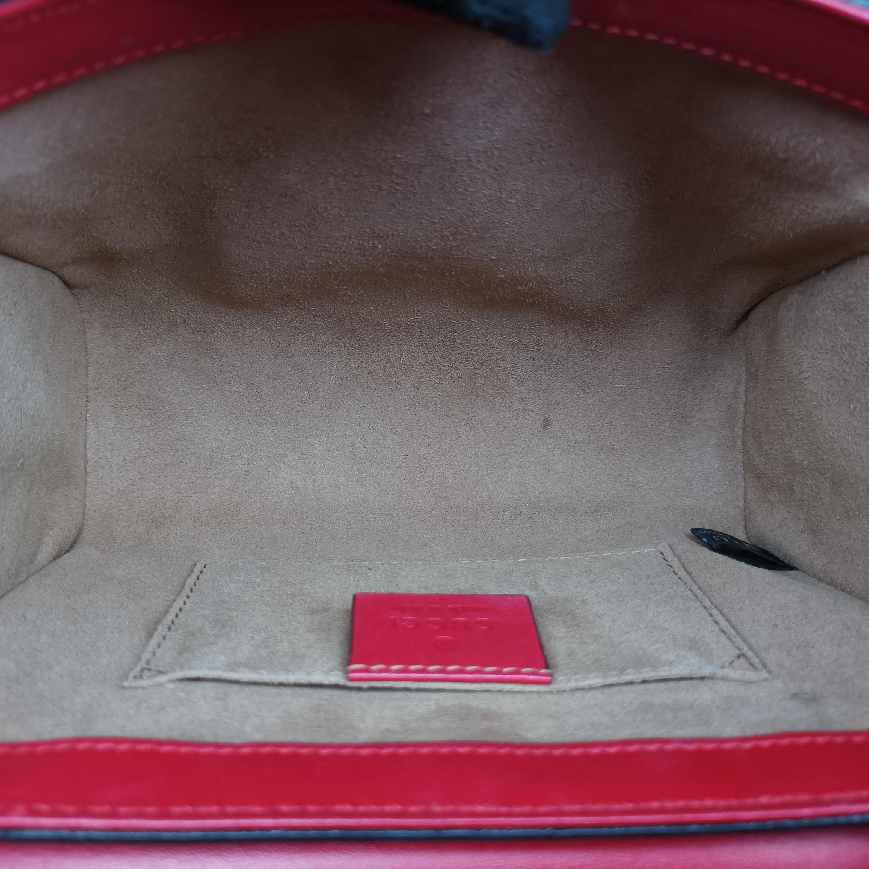 Pre-owned Gucci Padlock beige×red×pink PVC coated canvas×Leather 409487 shoulderbag | stylenewstar
