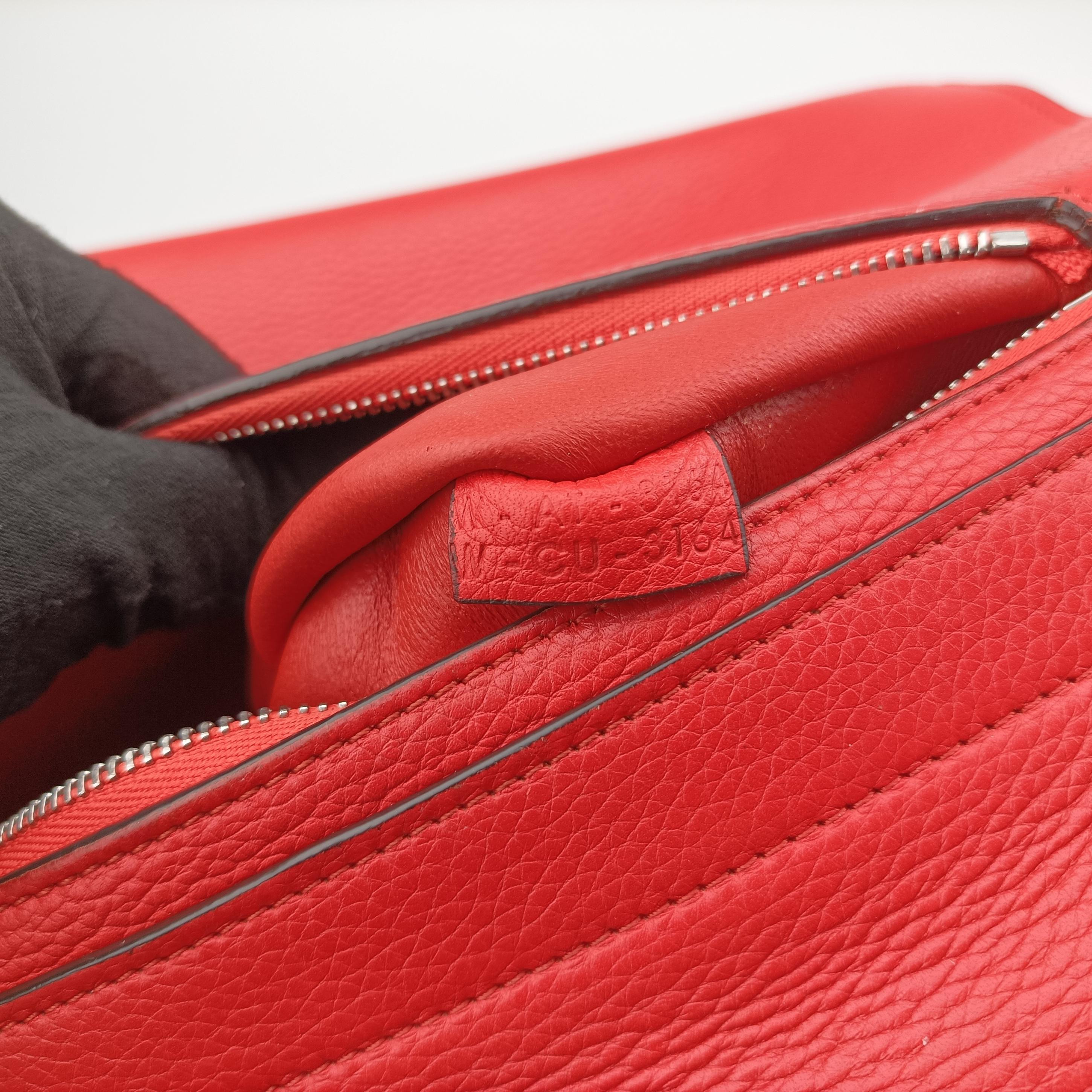 Pre-owned Celine Trapeze Small Orange Suede×leather  shoulderbag | stylenewstar