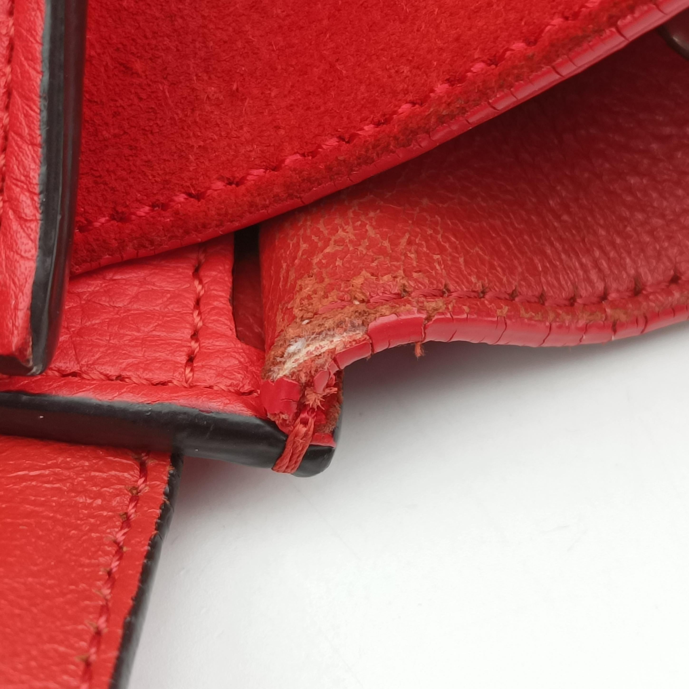 Pre-owned Celine Trapeze Small Orange Suede×leather  shoulderbag | stylenewstar