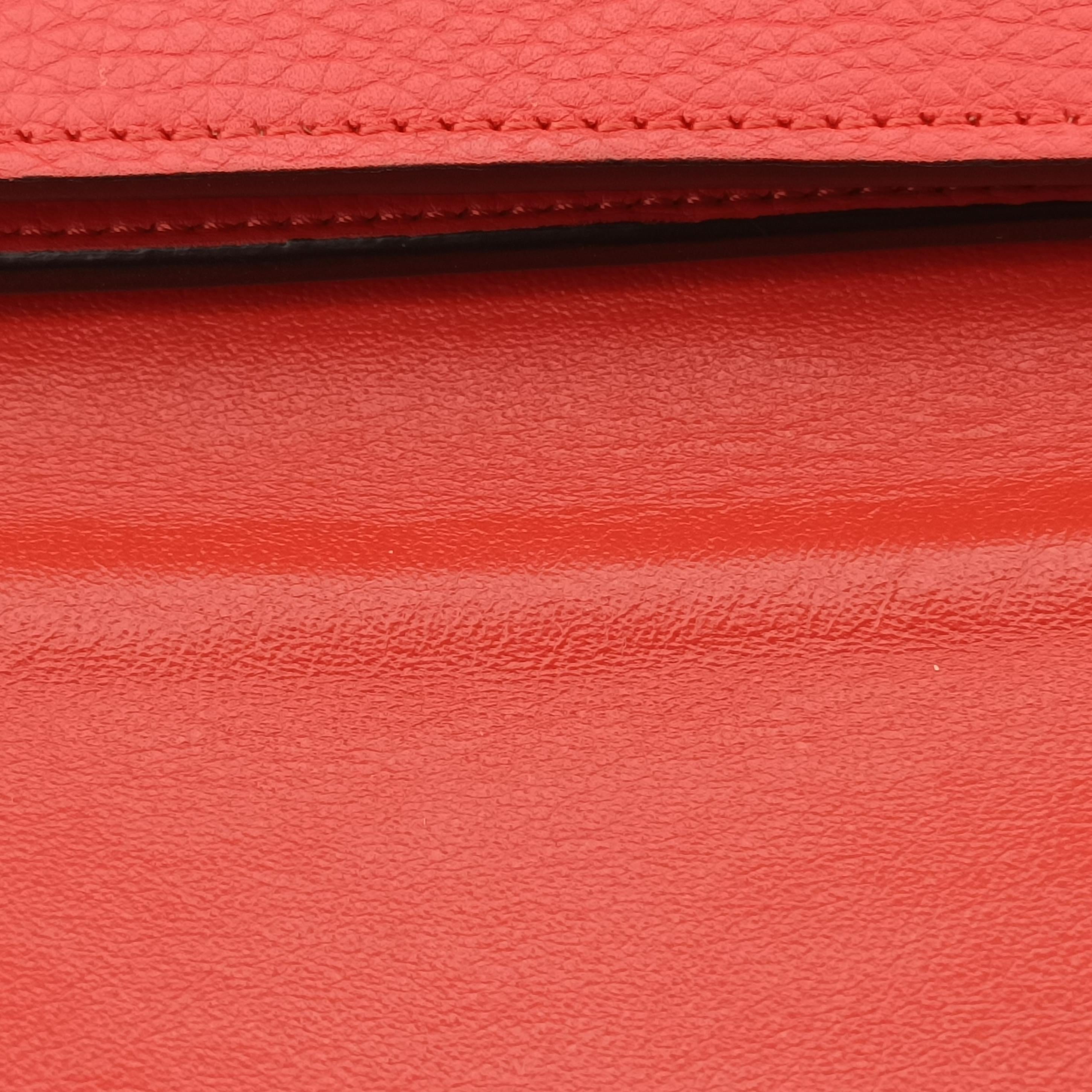 Pre-owned Celine Trapeze Small Orange Suede×leather  shoulderbag | stylenewstar