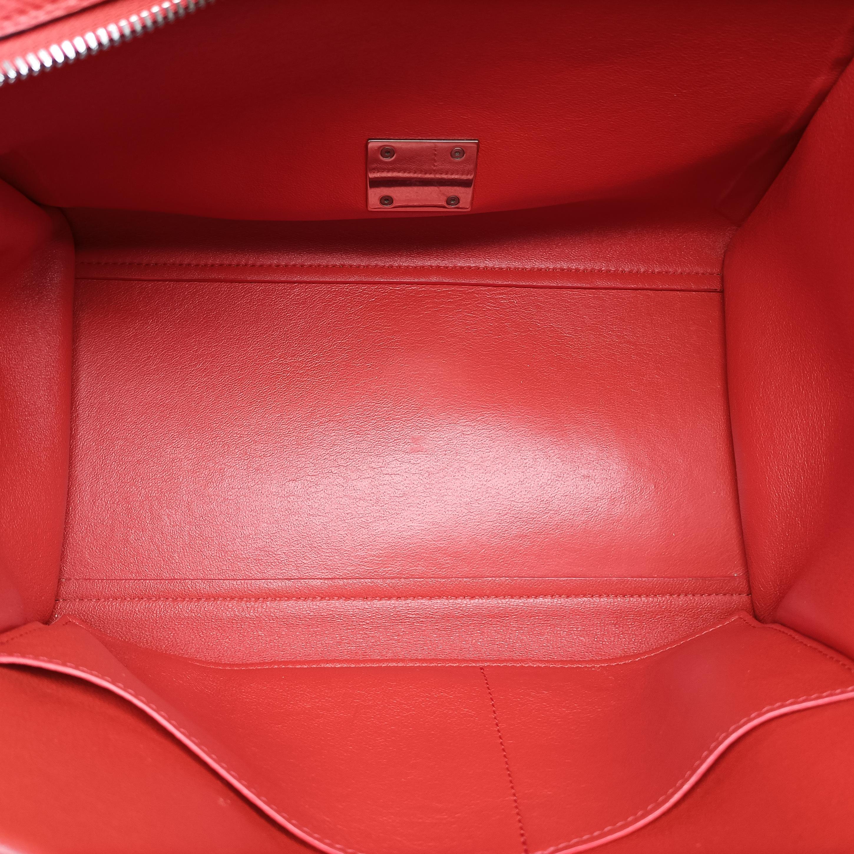 Pre-owned Celine Trapeze Small Orange Suede×leather  shoulderbag | stylenewstar