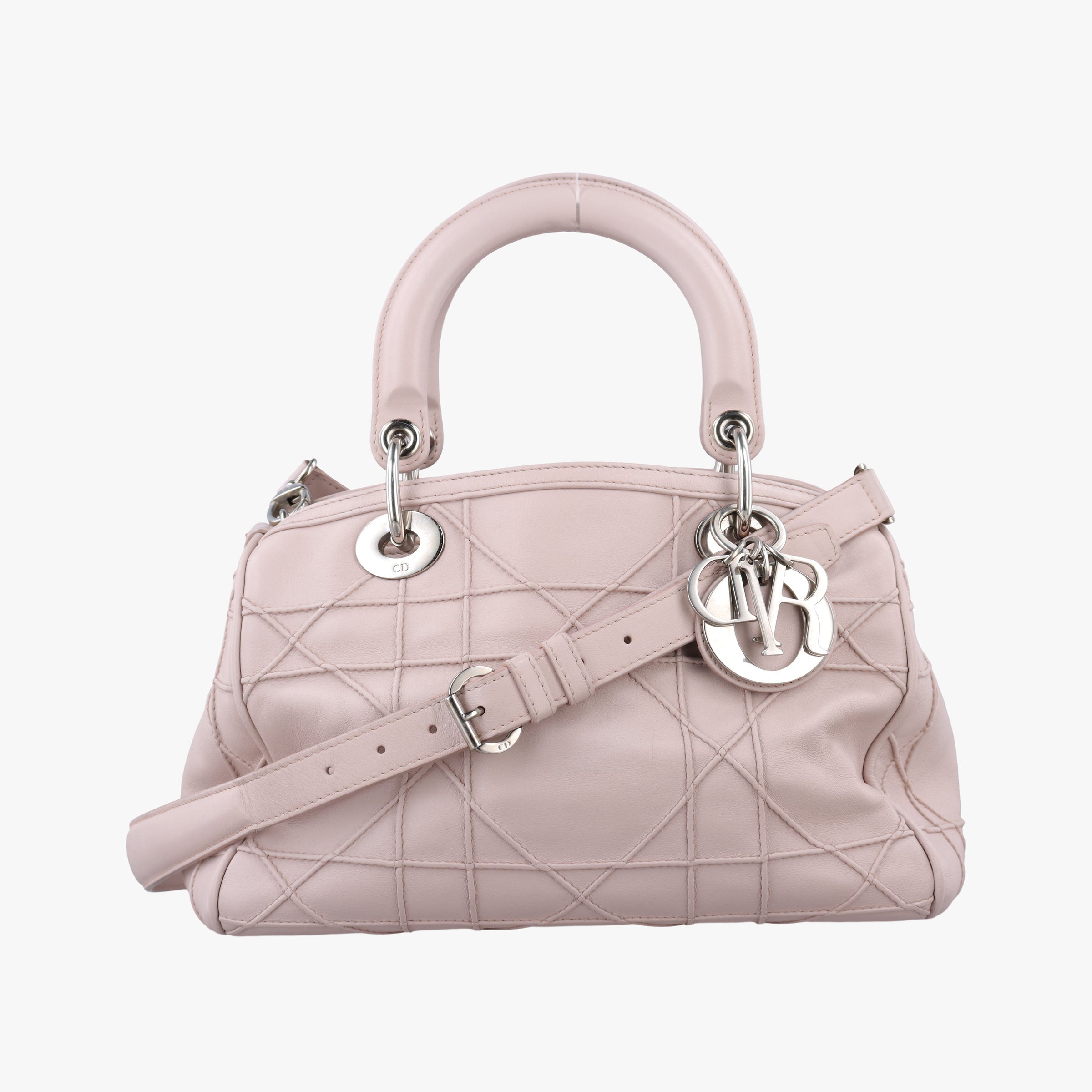 Pre-owned Christian Dior Granville Pink lambskin  shoulderbag | stylenewstar