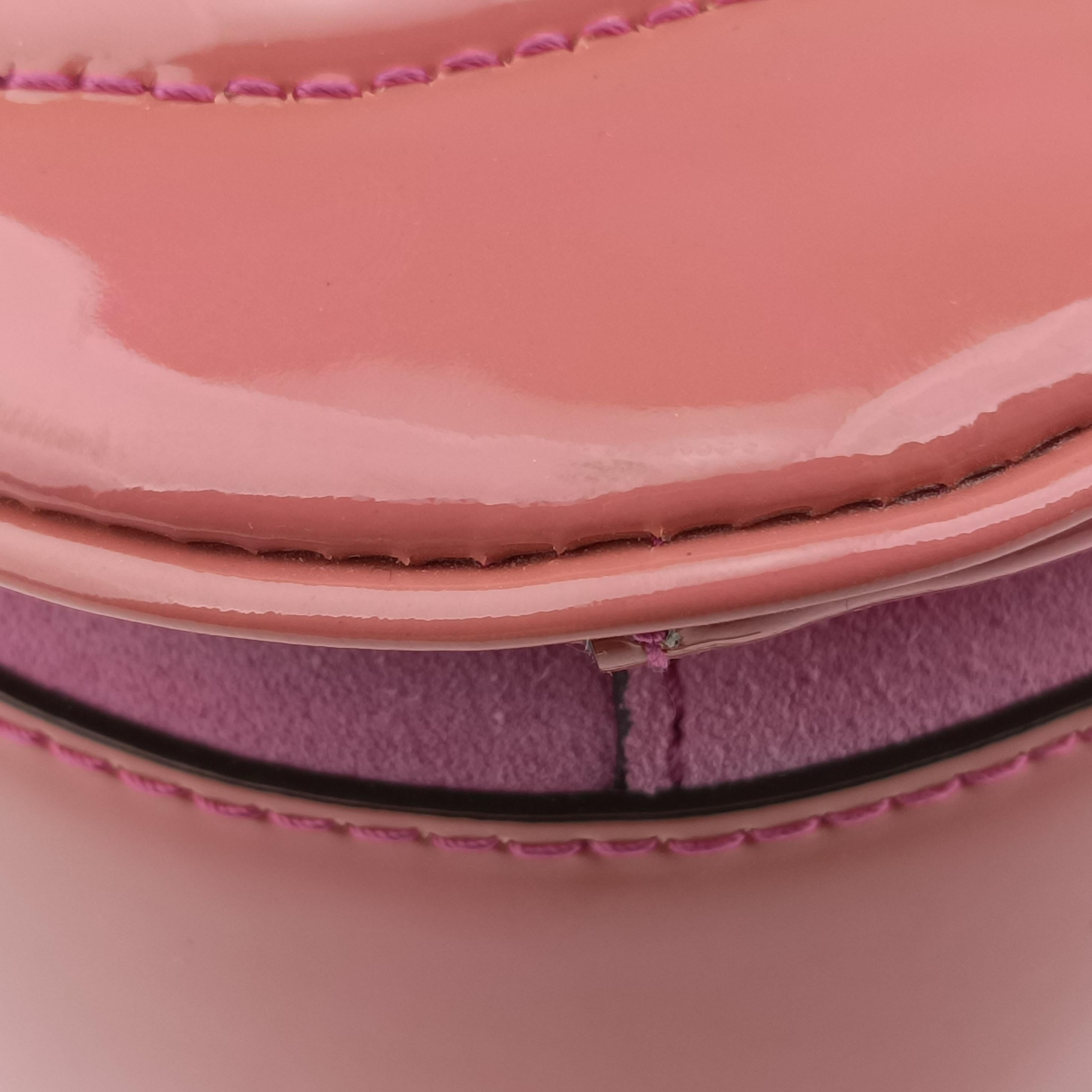 Pre-owned Gucci New Bamboo Pink Patent 254884 shoulderbag | stylenewstar