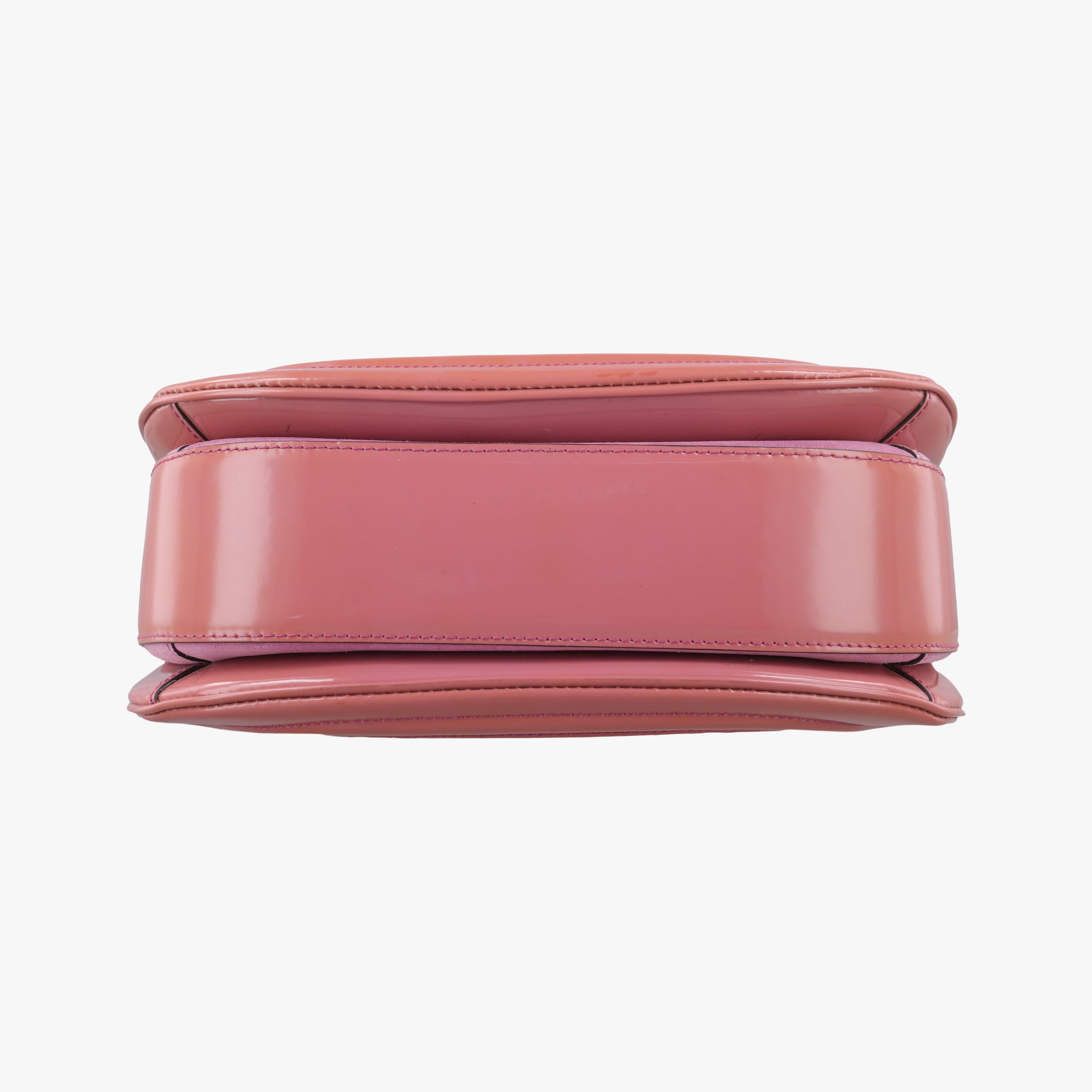 Pre-owned Gucci New Bamboo Pink Patent 254884 shoulderbag | stylenewstar