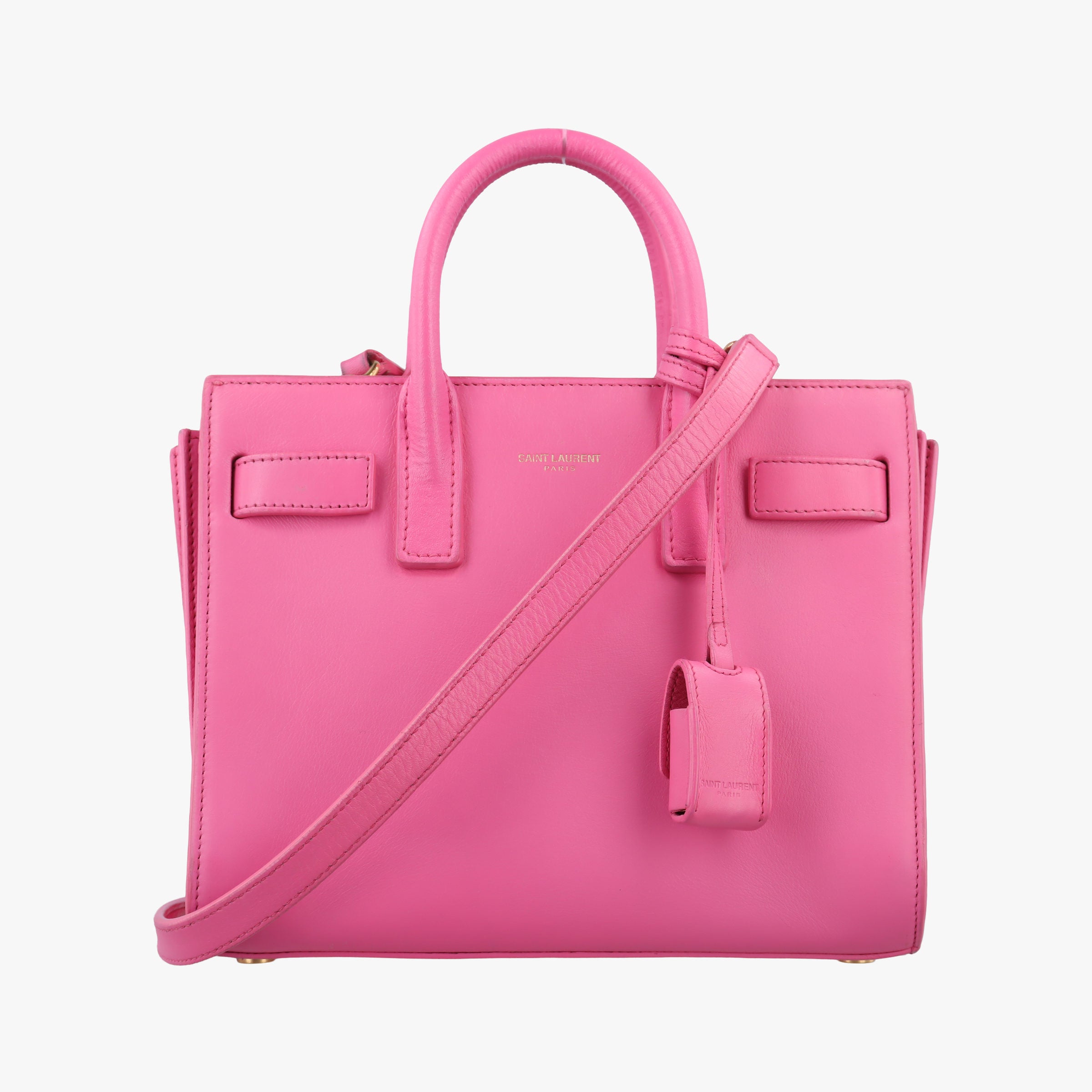 Vintage Yves Saint Laurent SAC DE JOUR Rose Leather 340778 shoulderbag | stylenewstar