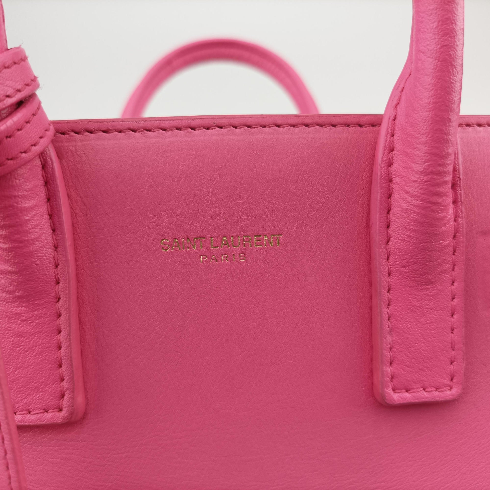 Vintage Yves Saint Laurent SAC DE JOUR Rose Leather 340778 shoulderbag | stylenewstar