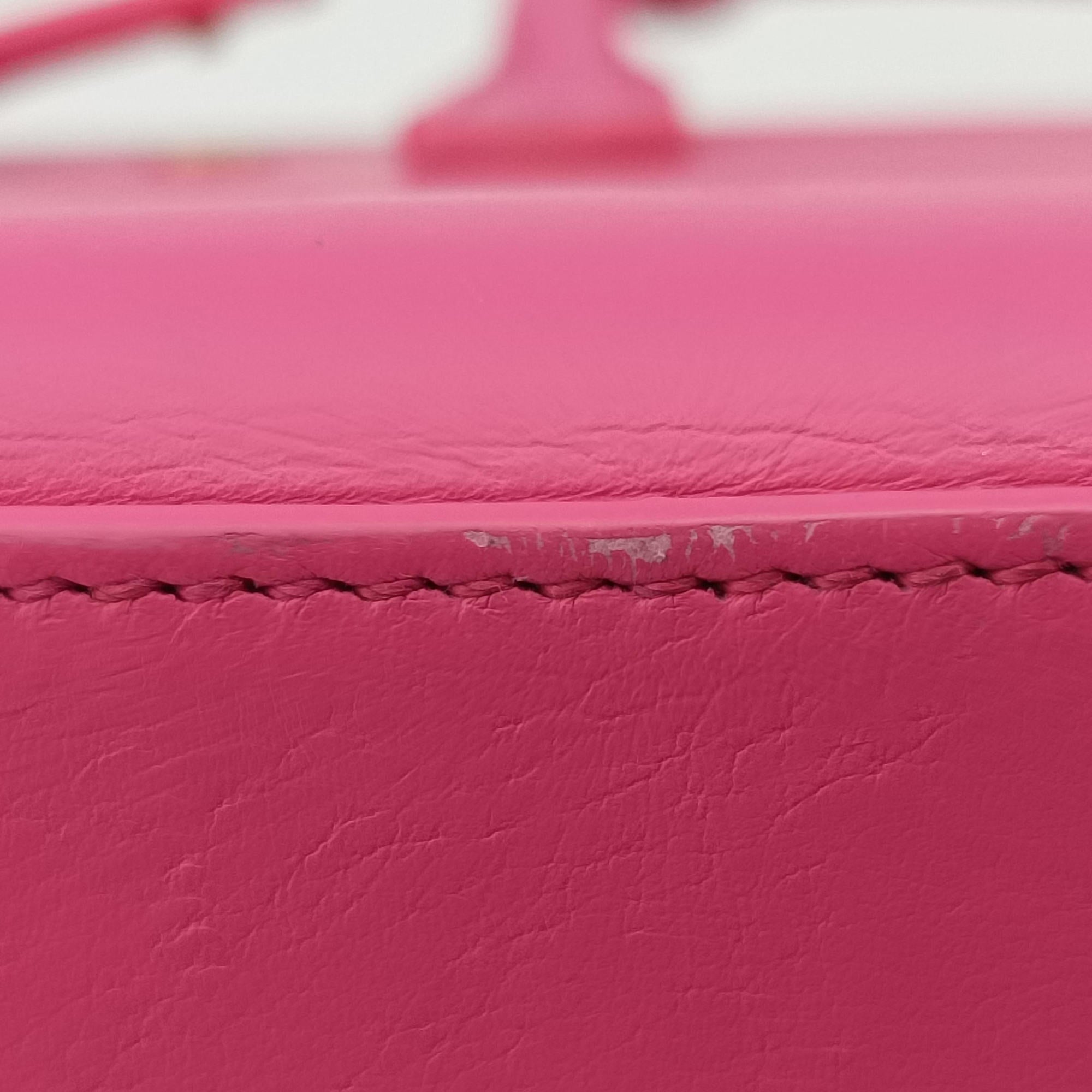 Vintage Yves Saint Laurent SAC DE JOUR Rose Leather 340778 shoulderbag | stylenewstar