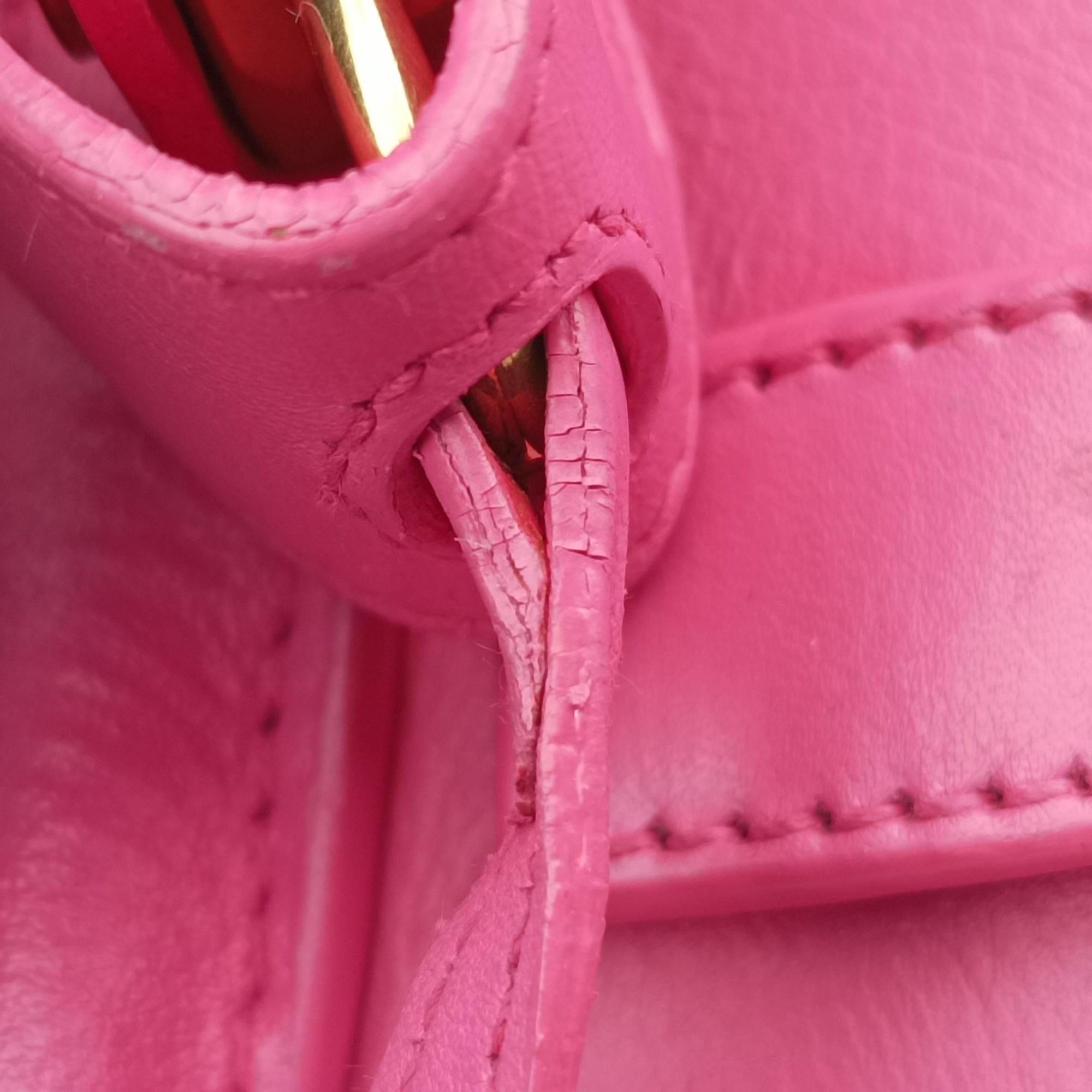 Vintage Yves Saint Laurent SAC DE JOUR Rose Leather 340778 shoulderbag | stylenewstar