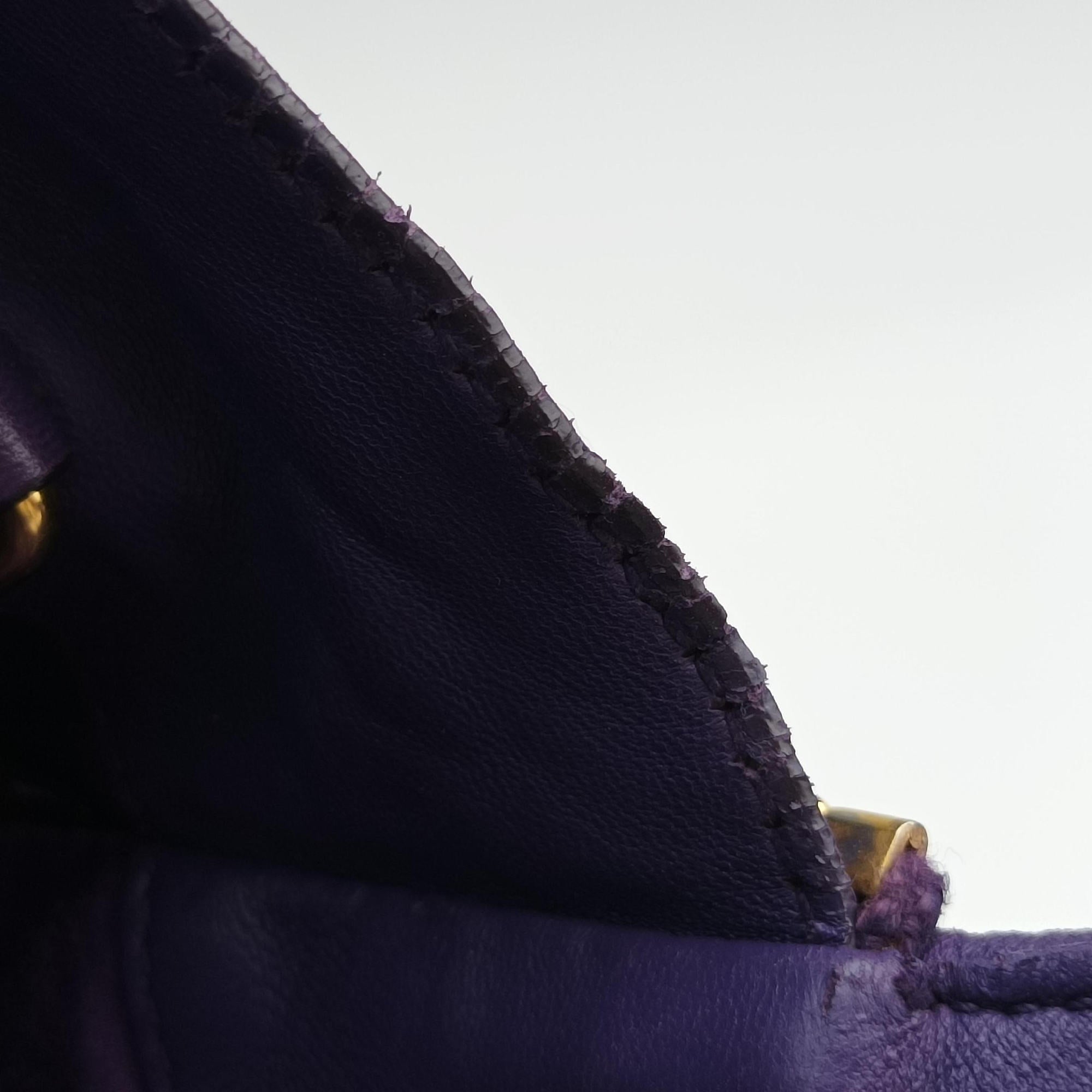 Secondhand Miu Miu Matelasse Purple leather  shoulderbag | stylenewstar