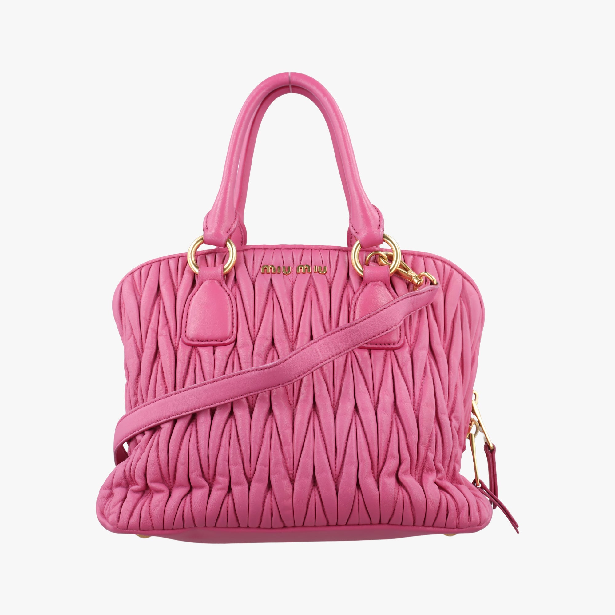 Secondhand Miu Miu Matelasse Rose lambskin  shoulderbag | stylenewstar