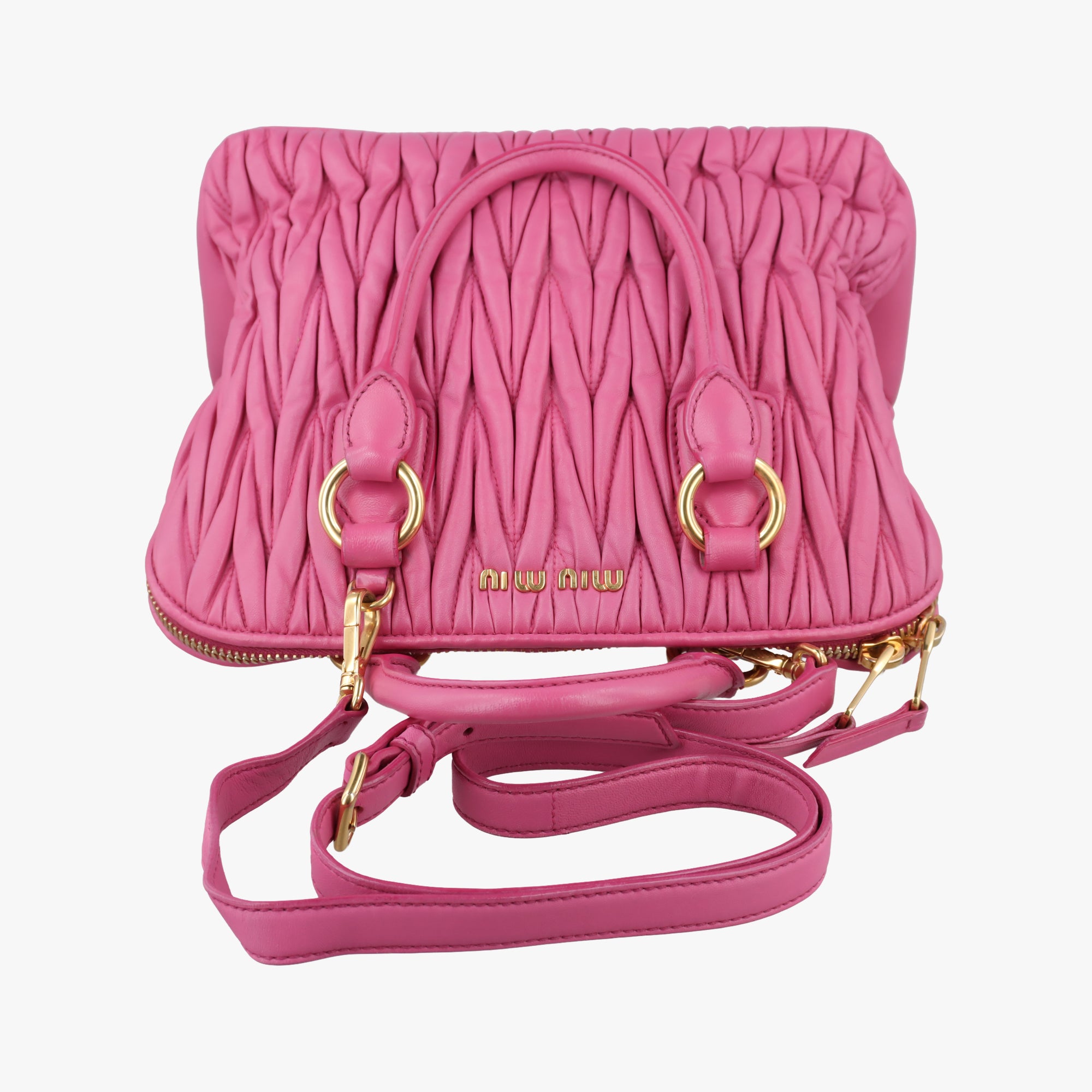 Secondhand Miu Miu Matelasse Rose lambskin  shoulderbag | stylenewstar