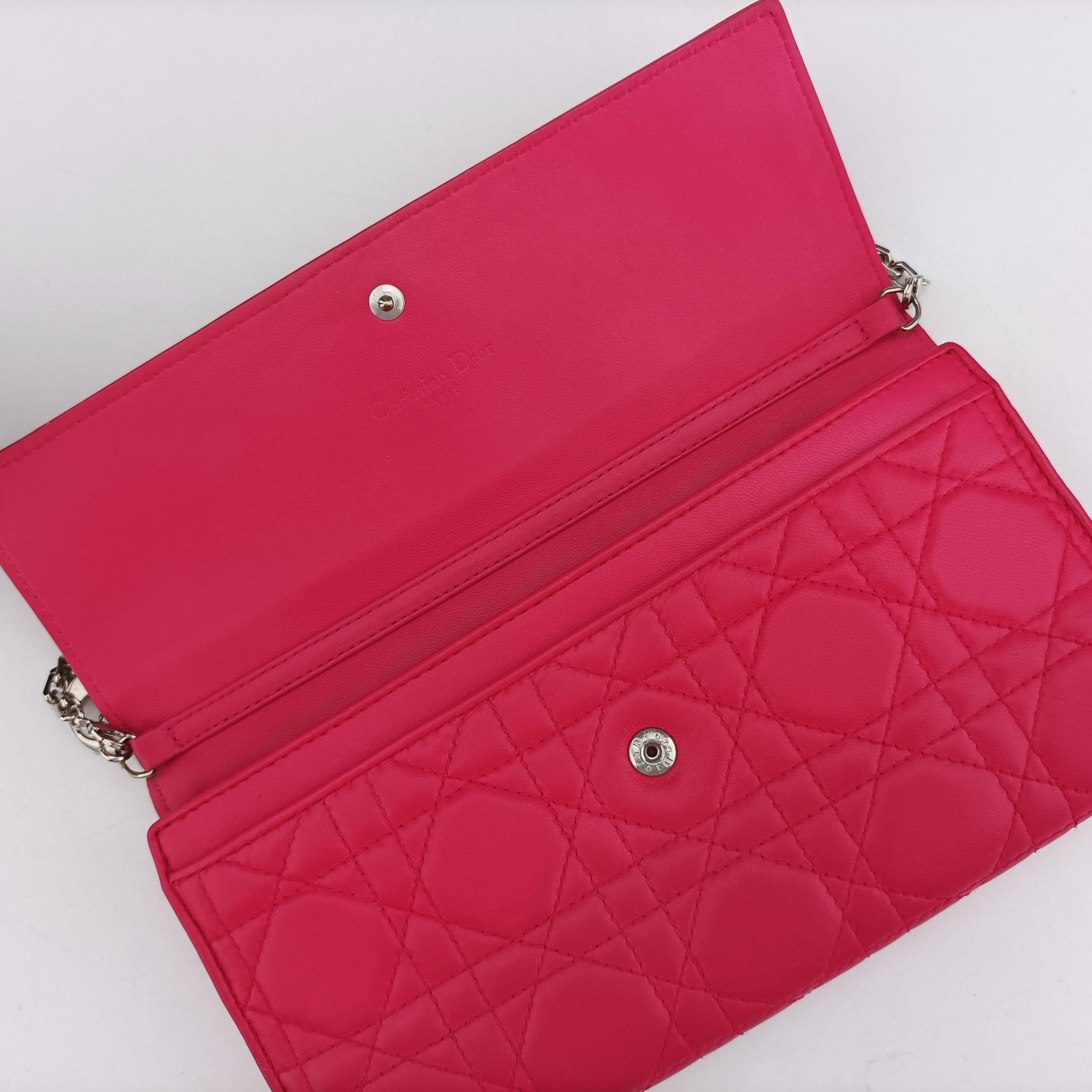 Secondhand Christian Dior Lady Dior cannage Rose lambskin  shoulderbag | stylenewstar