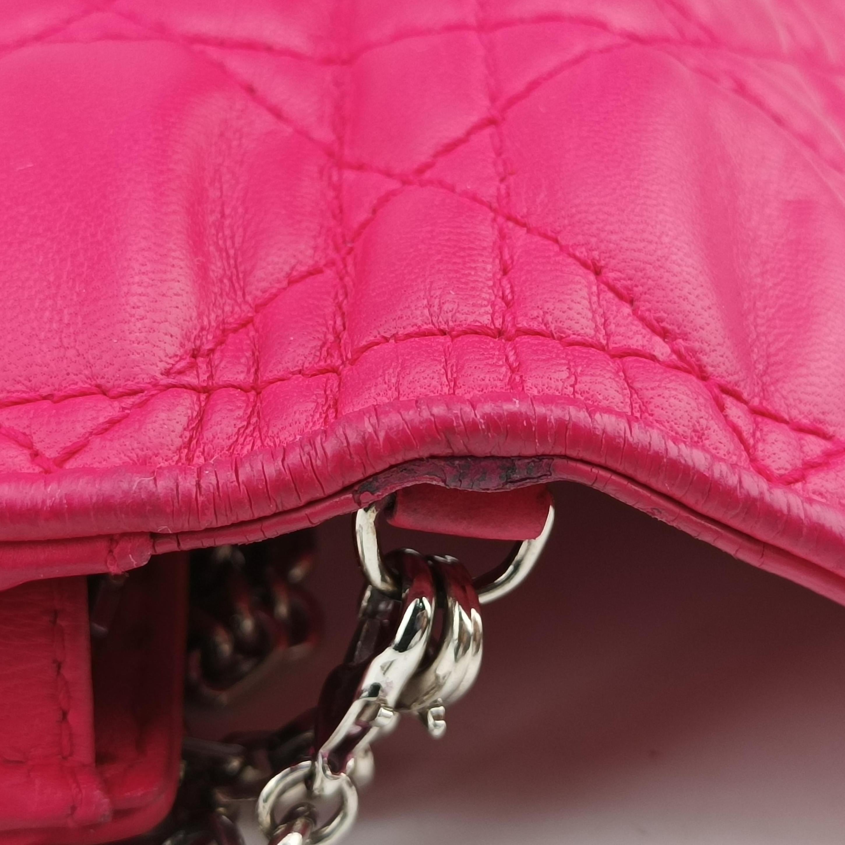 Secondhand Christian Dior Lady Dior cannage Rose lambskin  shoulderbag | stylenewstar