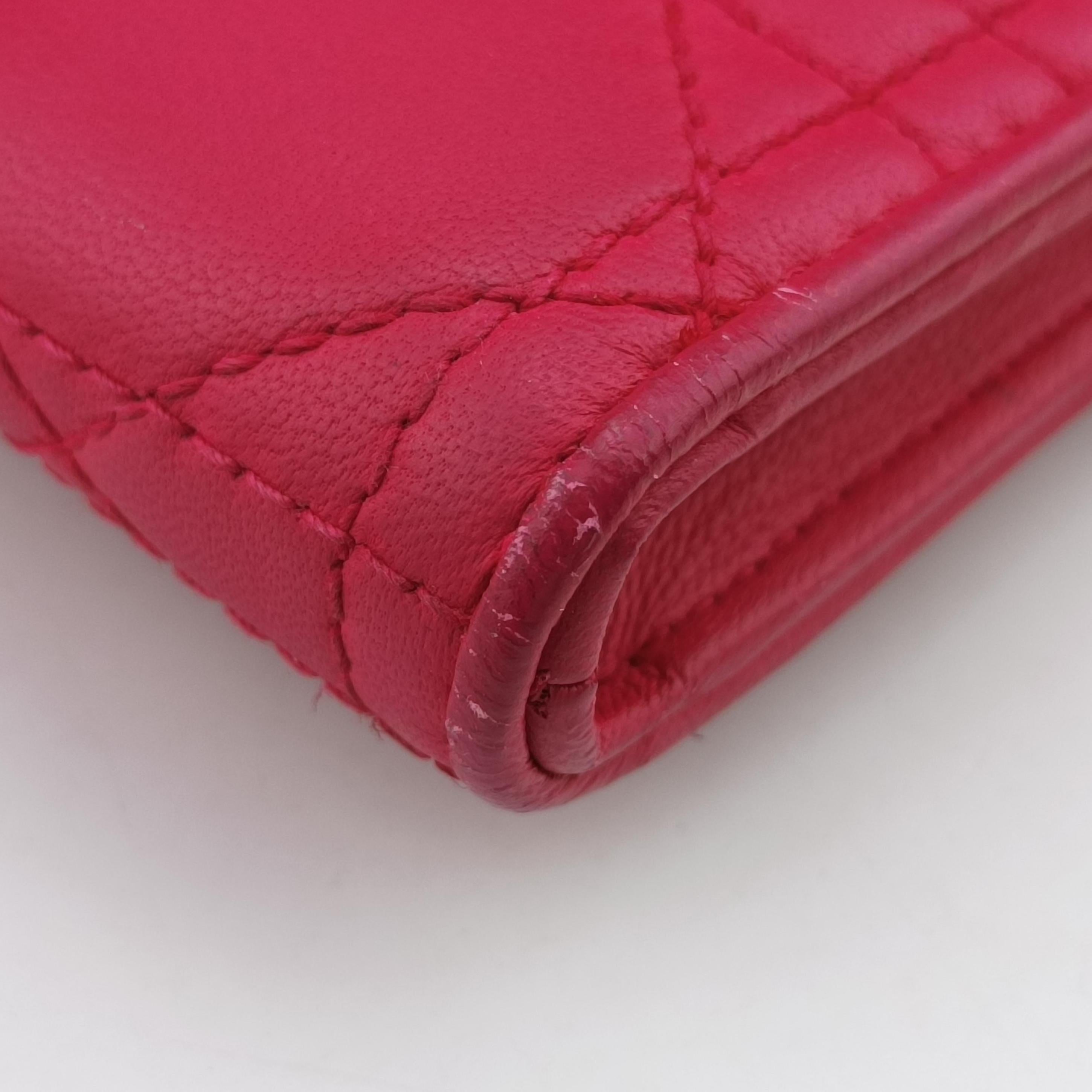 Secondhand Christian Dior Lady Dior cannage Rose lambskin  shoulderbag | stylenewstar