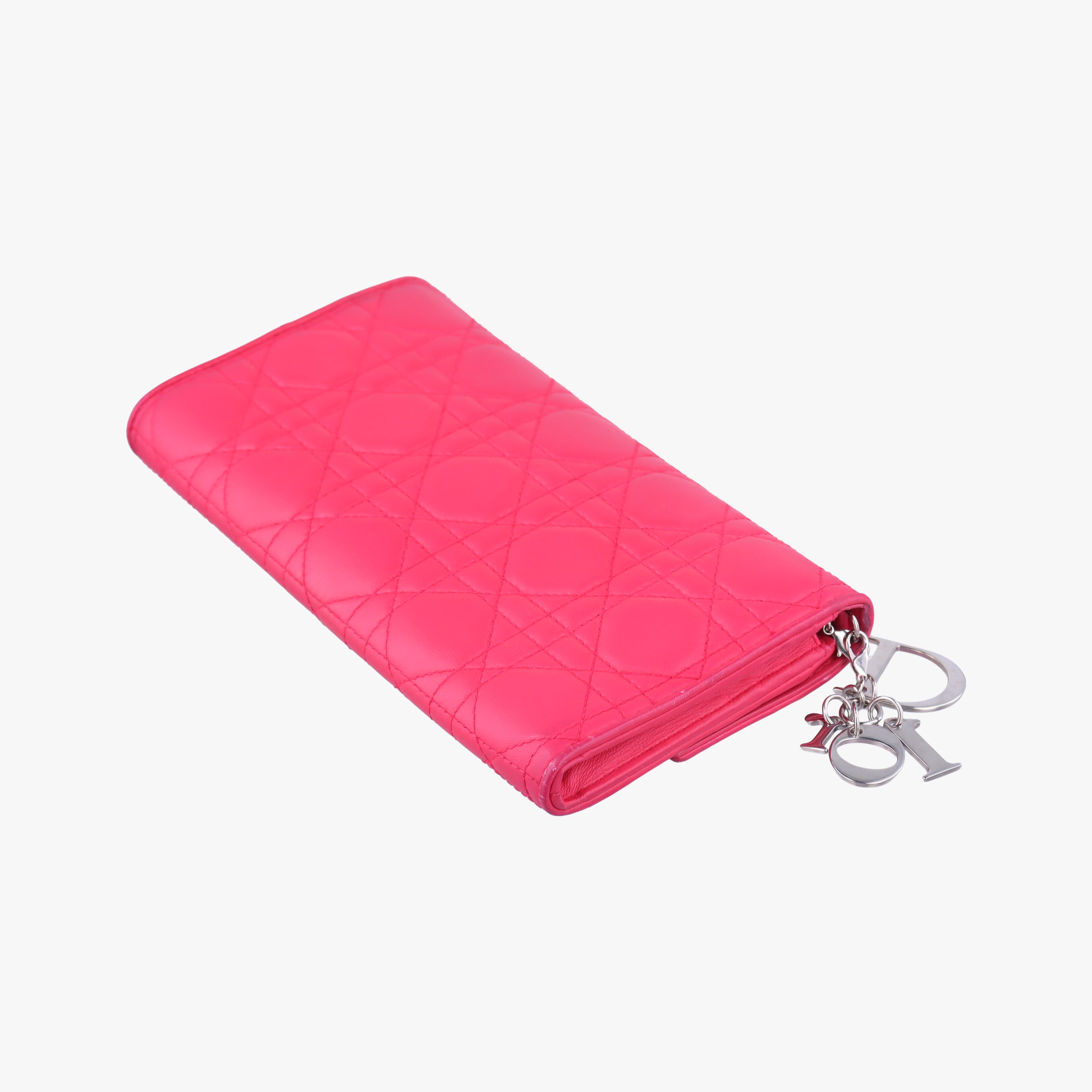 Secondhand Christian Dior Lady Dior cannage Rose lambskin  shoulderbag | stylenewstar