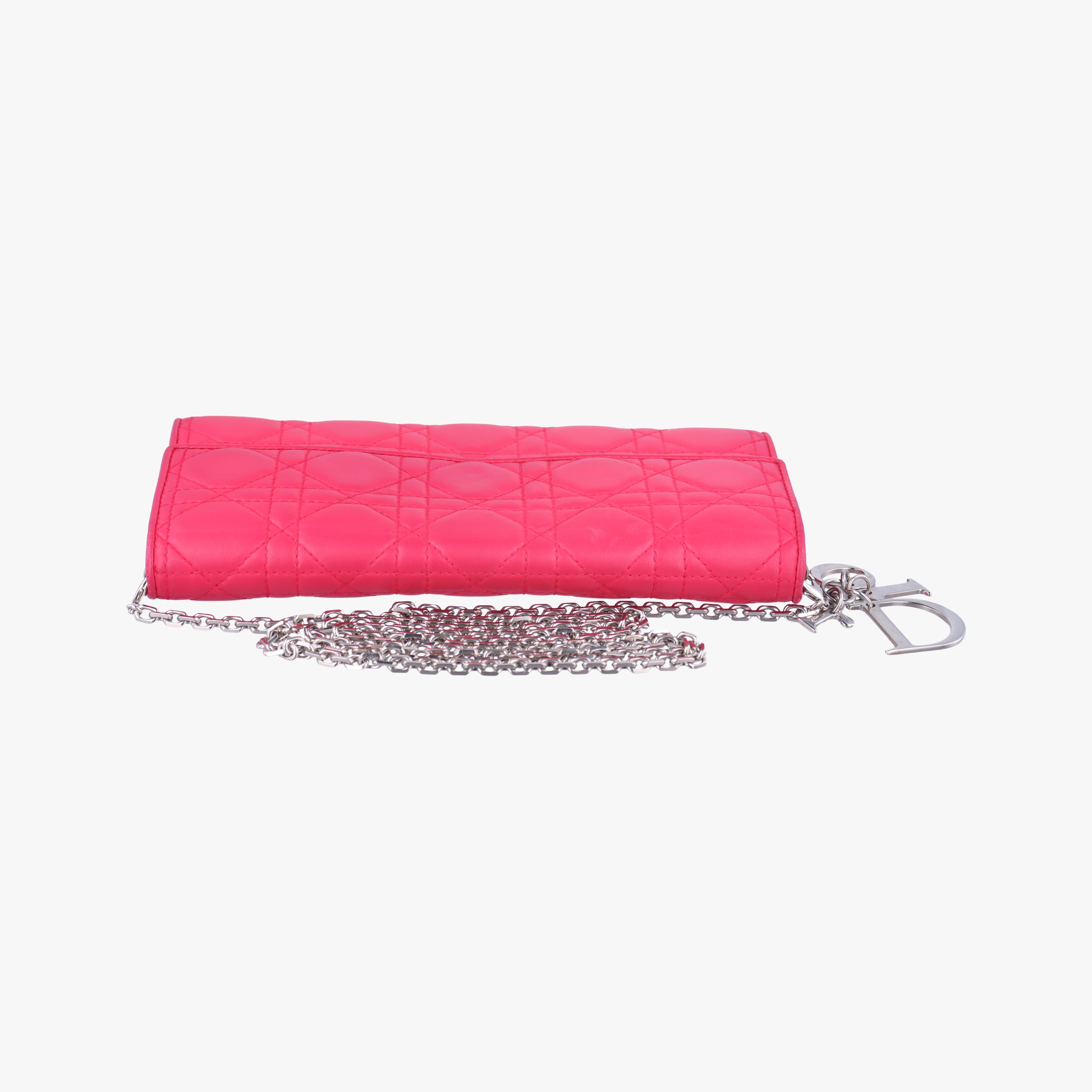 Secondhand Christian Dior Lady Dior cannage Rose lambskin  shoulderbag | stylenewstar