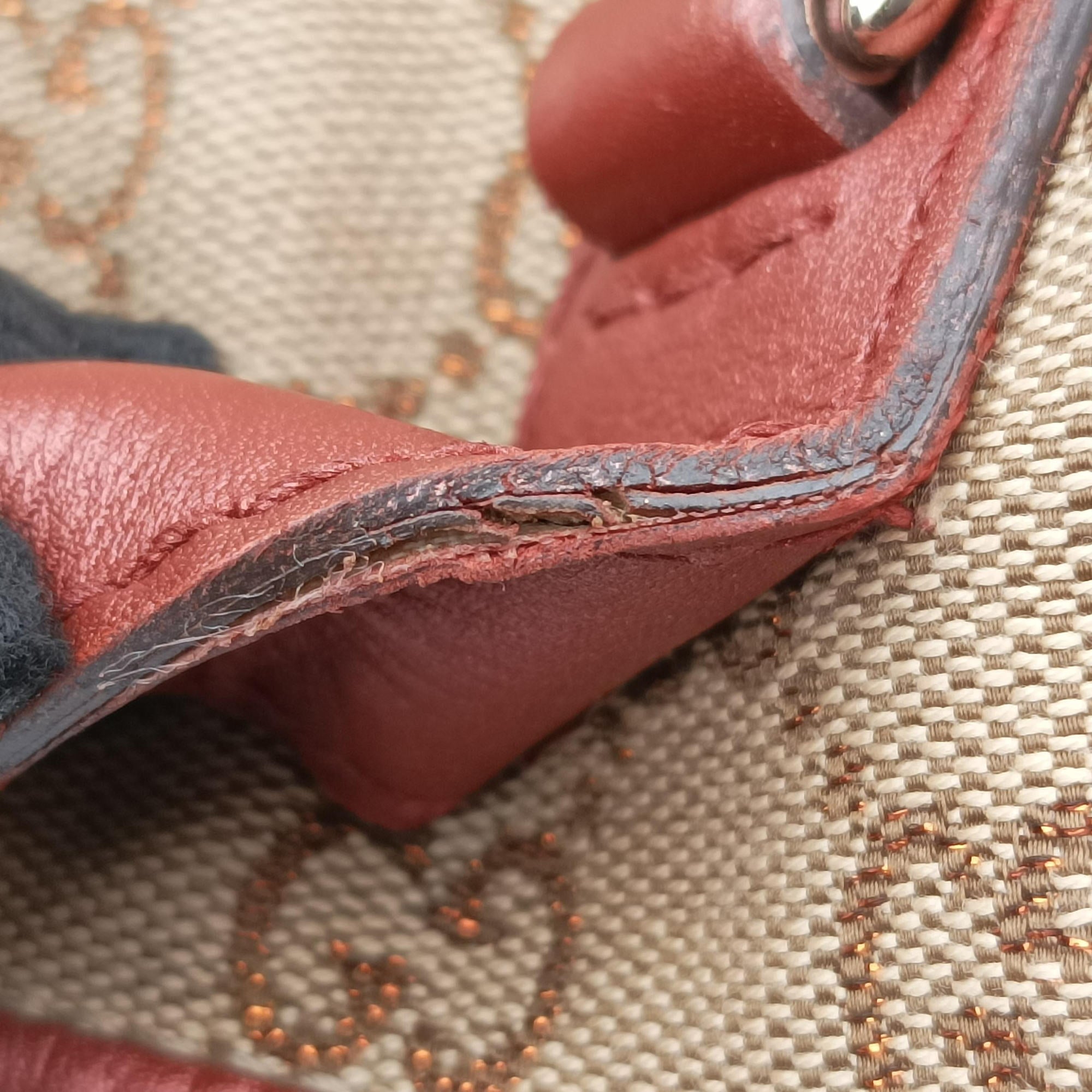 Secondhand Gucci Heart Bit charm Brown×Red canvas×Leather 269956 handbag | stylenewstar